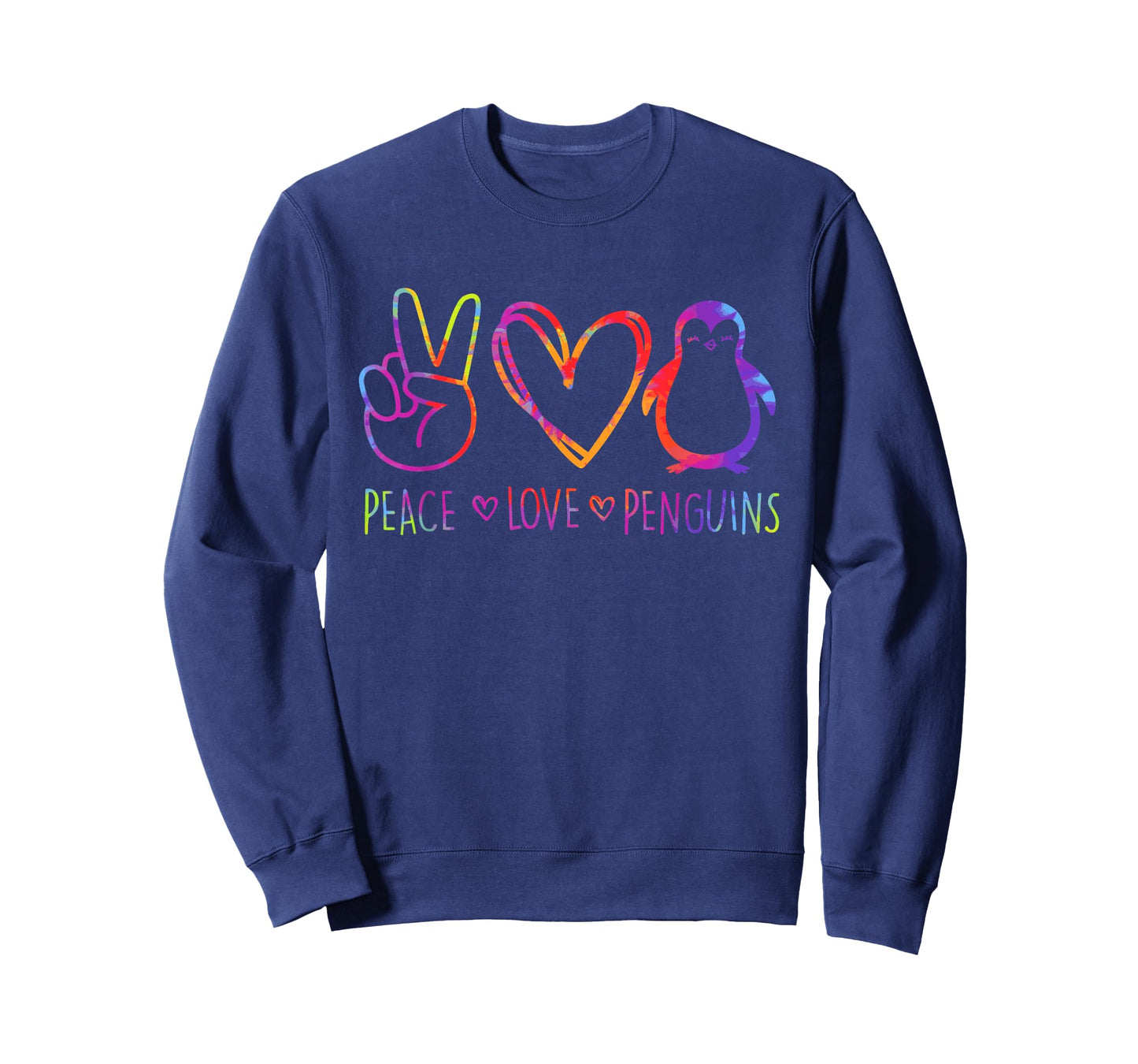 Peace Love Penguins Hippie Design T-Shirt