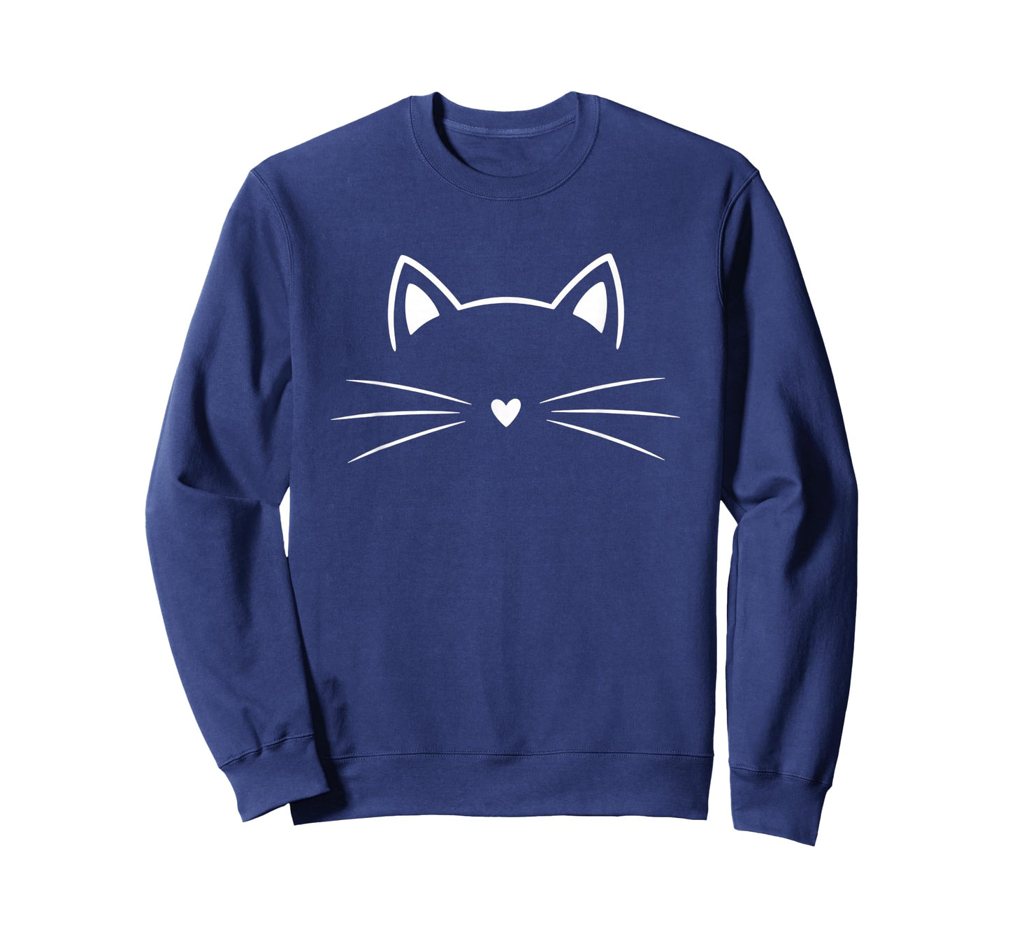 Cat Minimalist Cat Face, Cat Lover Heart Nose Whiskers Ca T-Shirt