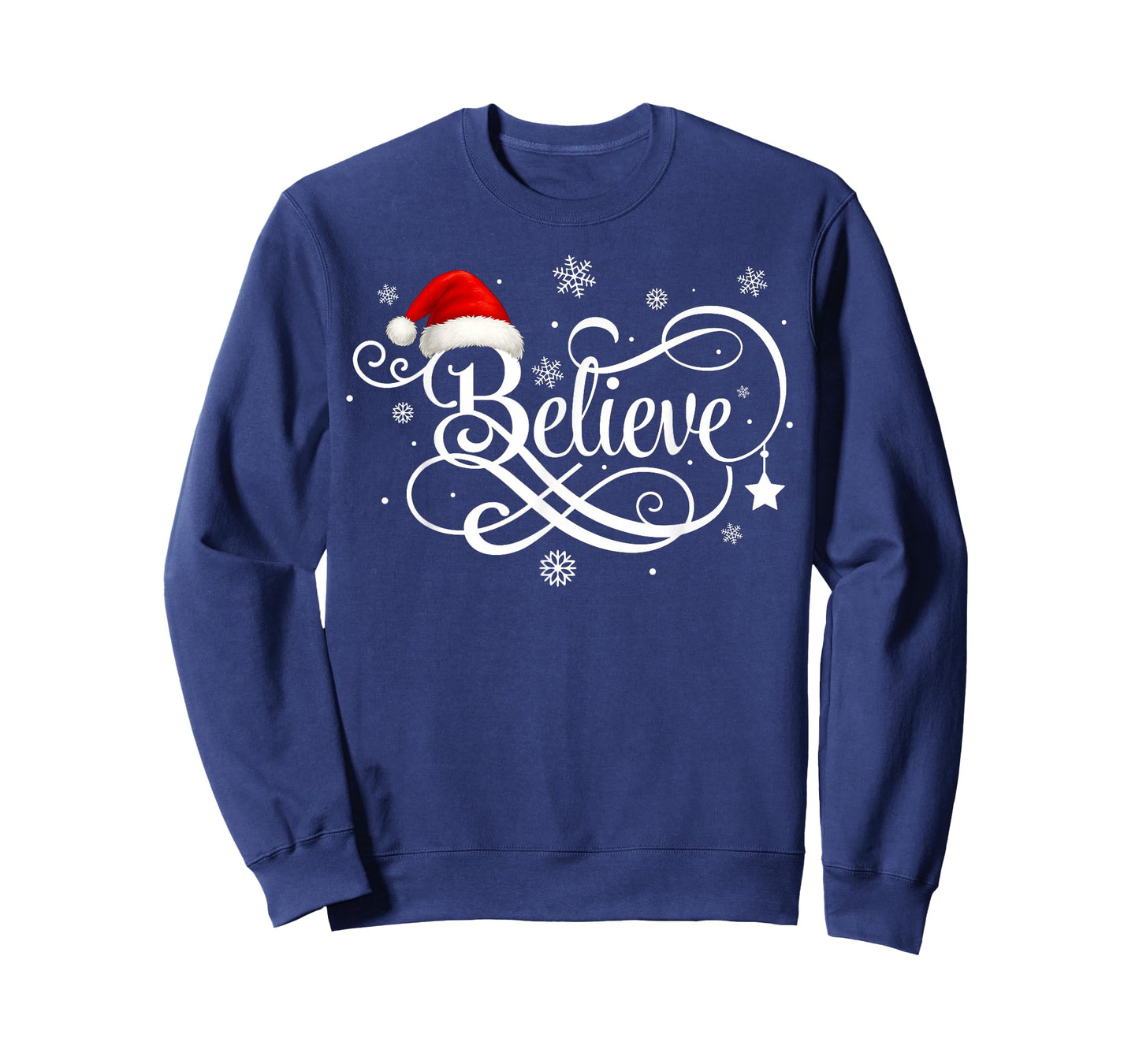 Believe Santa Claus Believe Christmas Matching Pajama Xmas T-Shirt