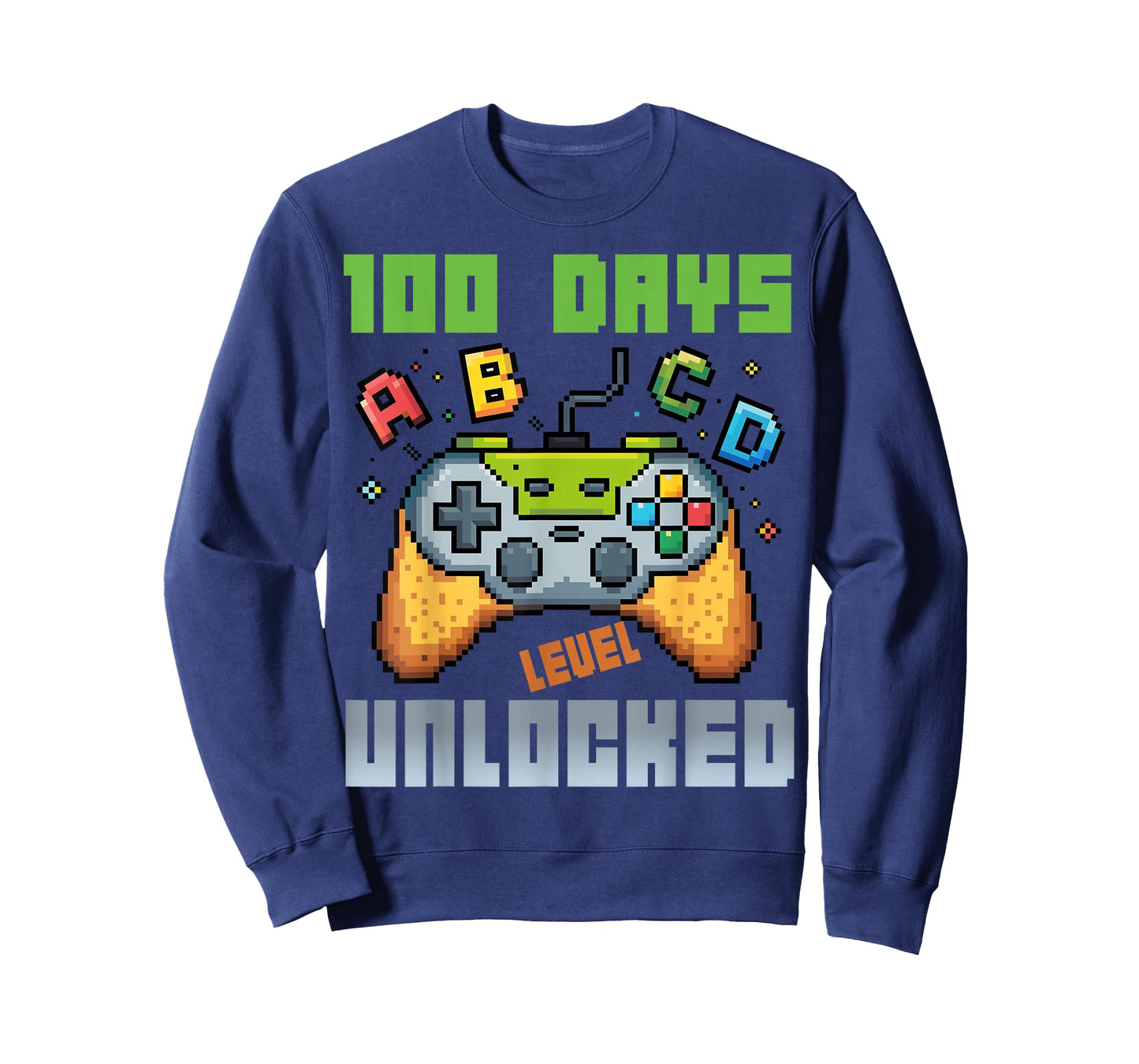 100 Days of School Level Unlocked Gamer Pixel Boys Outfit T-Shirt
