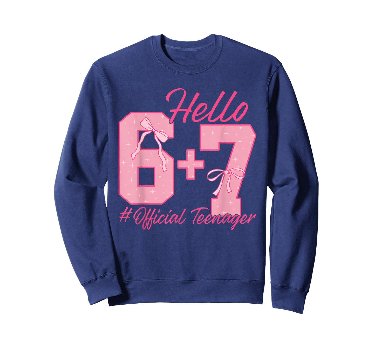 13th Birthday Official Teenager Six Seven Coquette Bow 6 7 T-Shirt