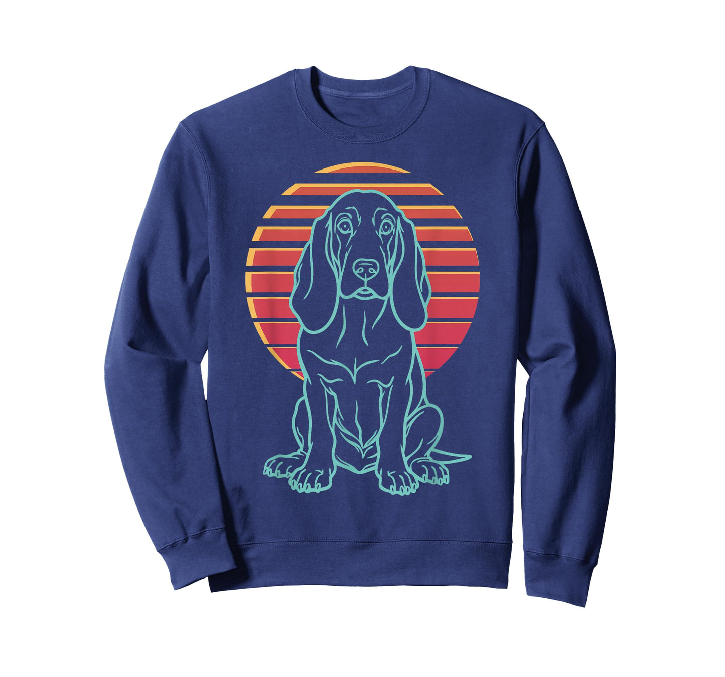 Basset Hound Lover Dog Owner Retro Synthwave 80s T-Shirt