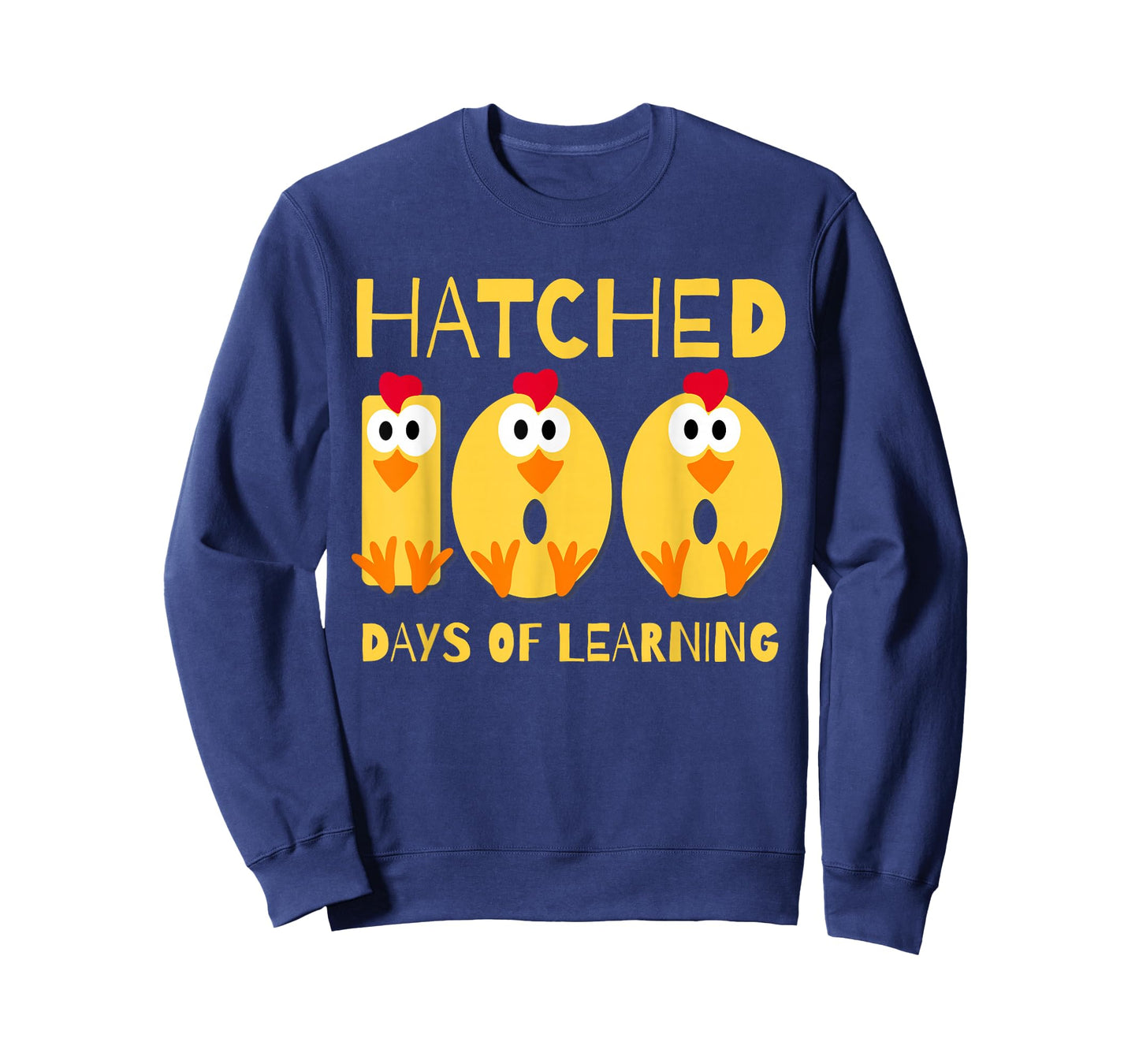 Hatched 100 Days of Learning Cute Chicken 100 Days of School T-Shirt