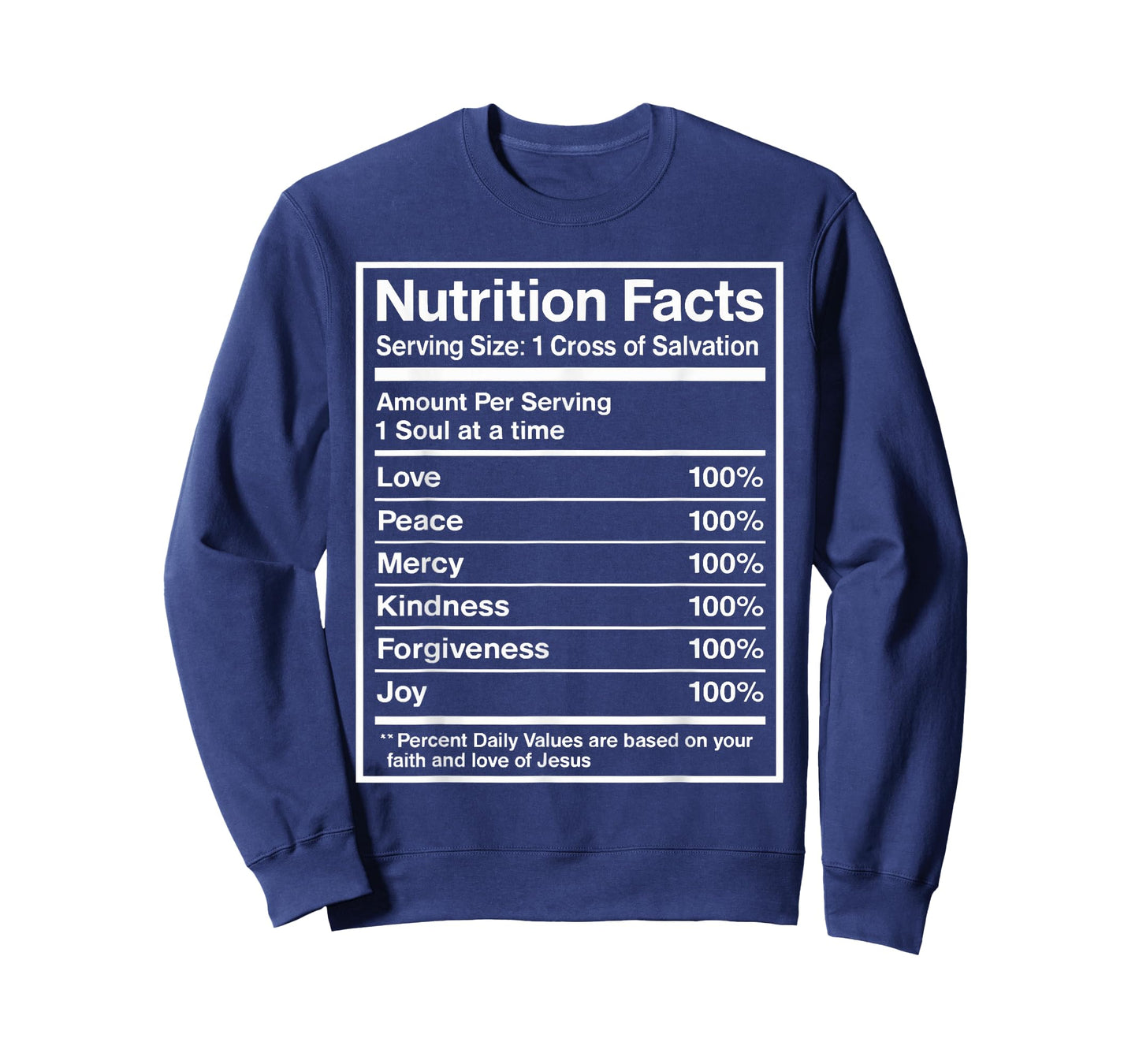 Christian Jesus Nutrition Facts T-Shirt