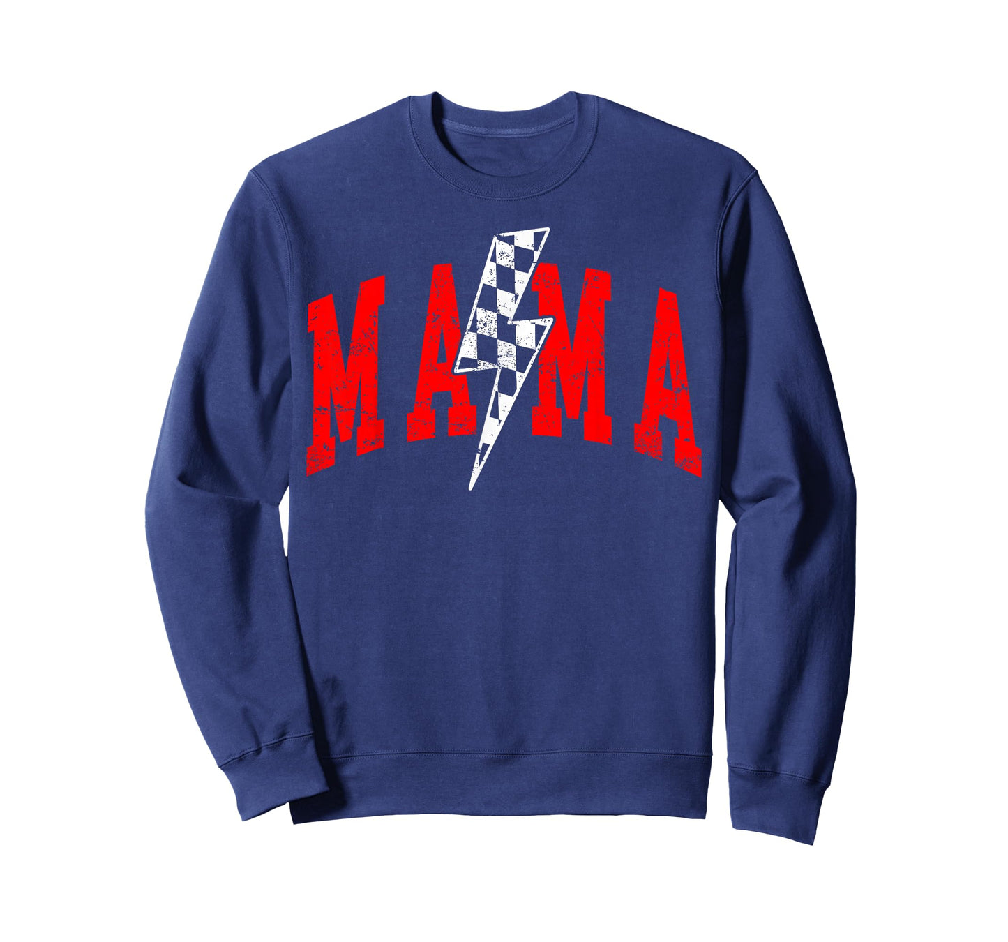 Mama Lightning Funny Checkered Mom Women Mother's Day T-Shirt
