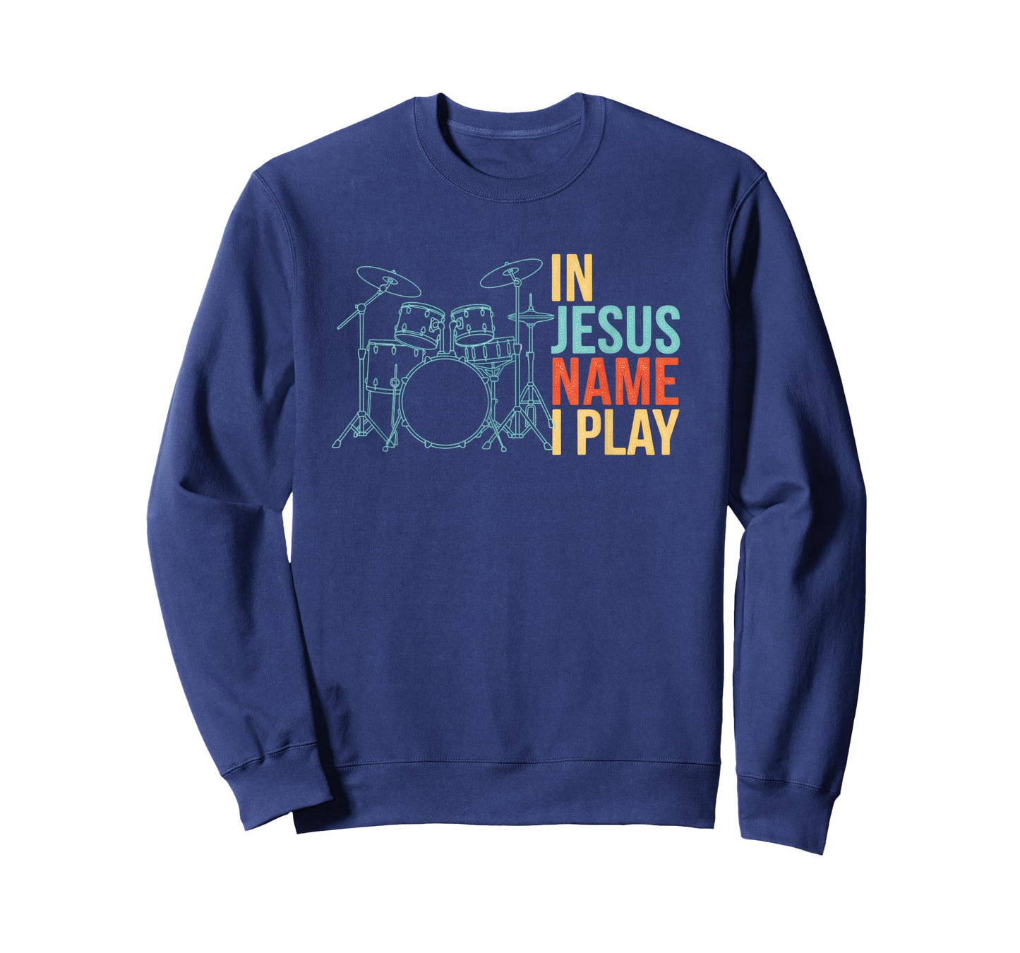 Christian Drummer in Jesus Name I Play - Worship Band Drums T-Shirt