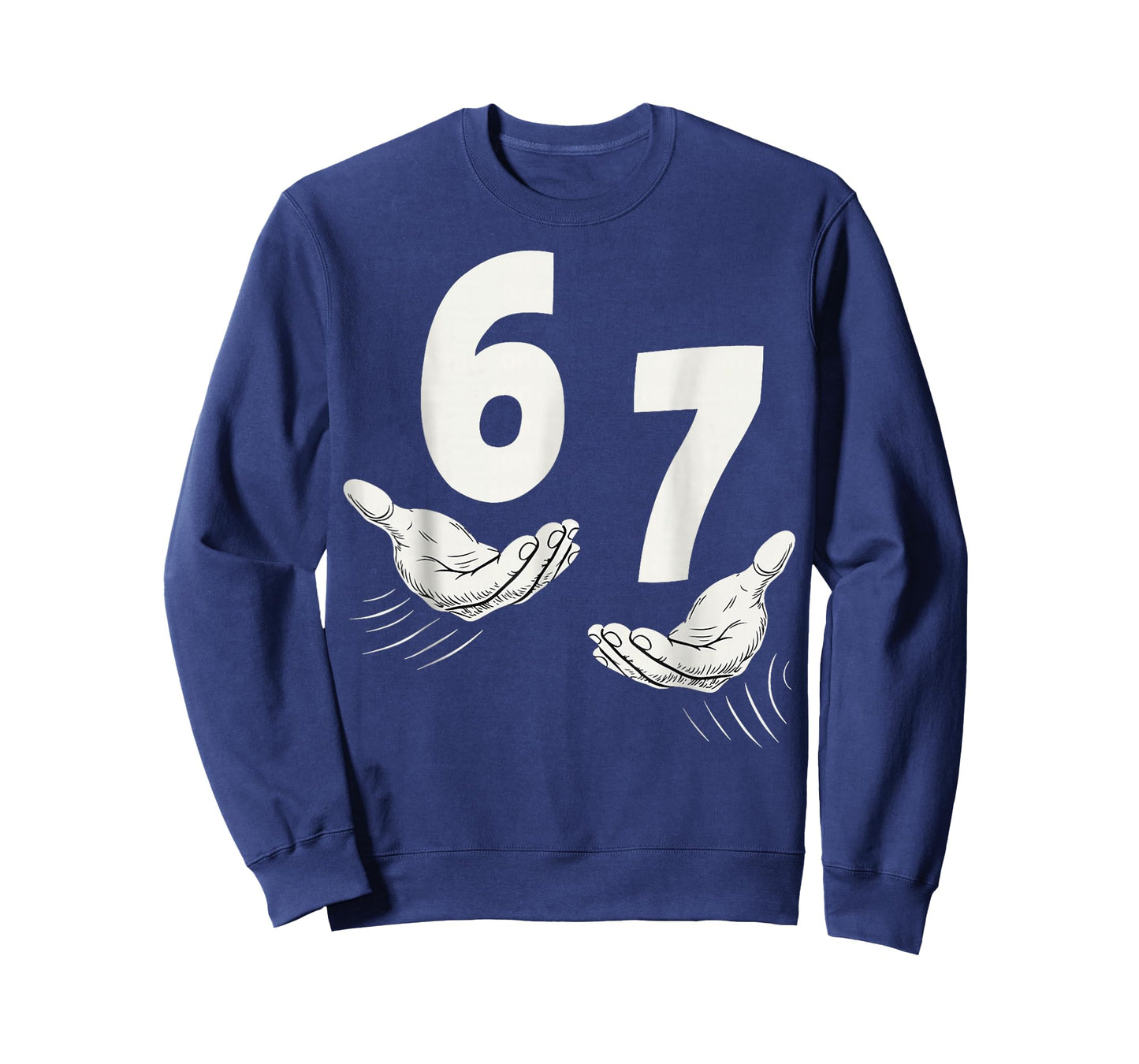 Six Seven 67 6 7 Kids 67 Teen Boys 6 7 Meme Hands Funny T-Shirt