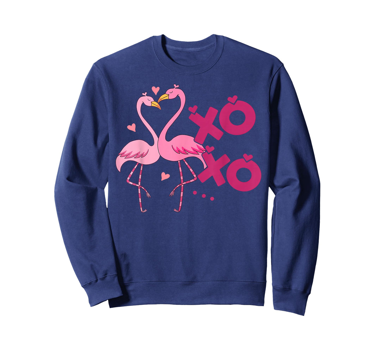 XOXO Flamingo Heart Valentines Day Men Women Kids Bird Pink T-Shirt