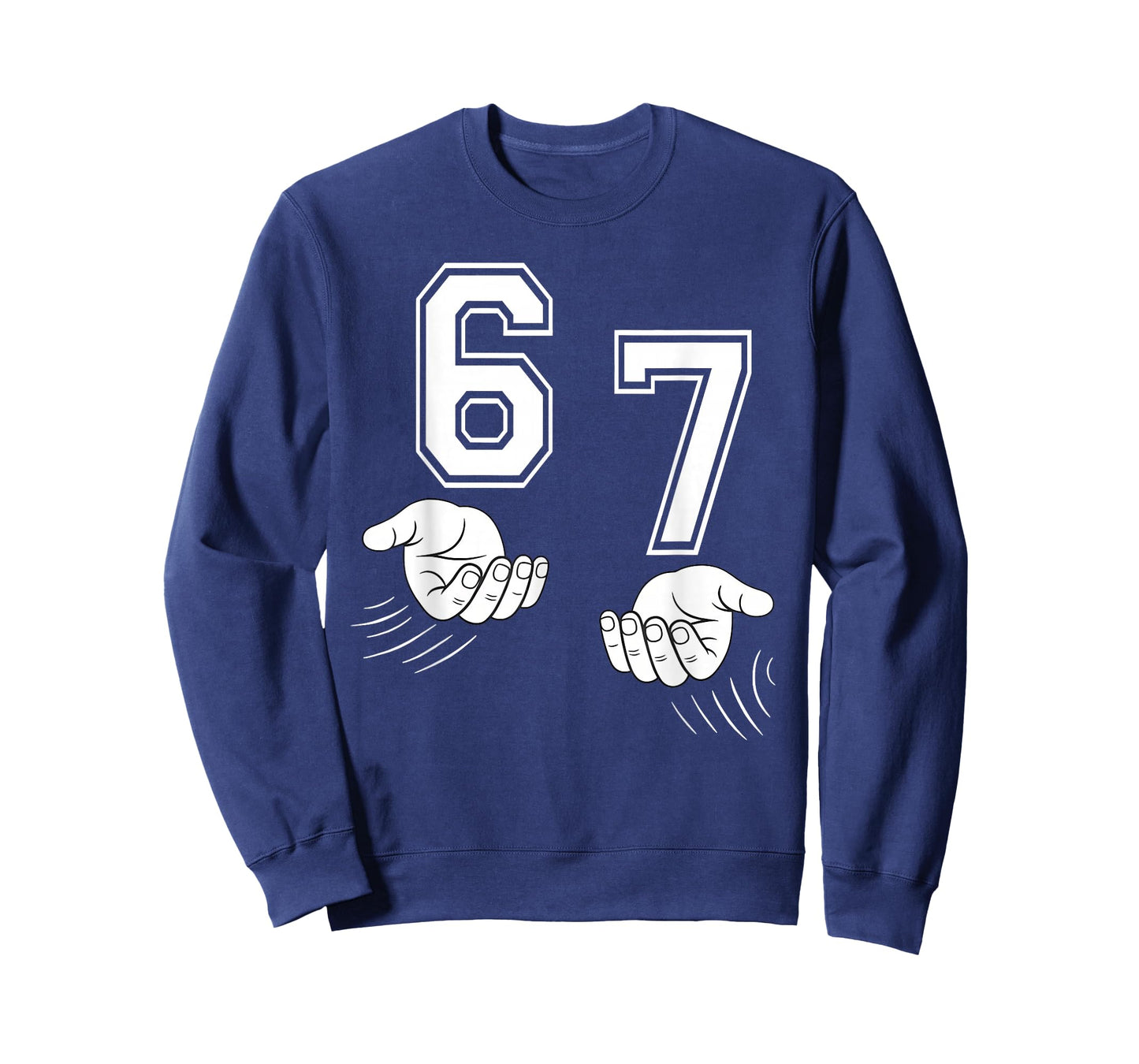 Six Seven 67 Funny 6 7 Hands Meme Teen Boys Kids T-Shirt