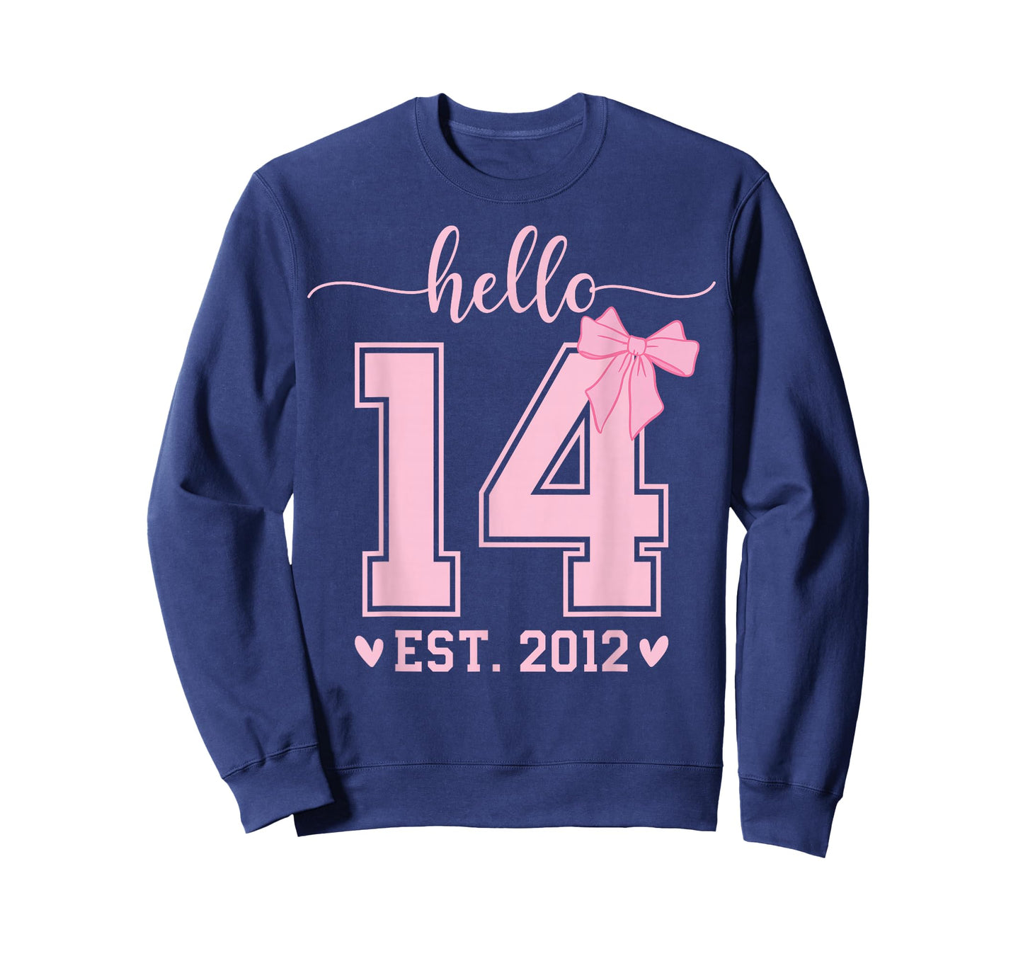 Hello Fourteen EST 2012 14th Birthday Coquette 14 Year Girl T-Shirt