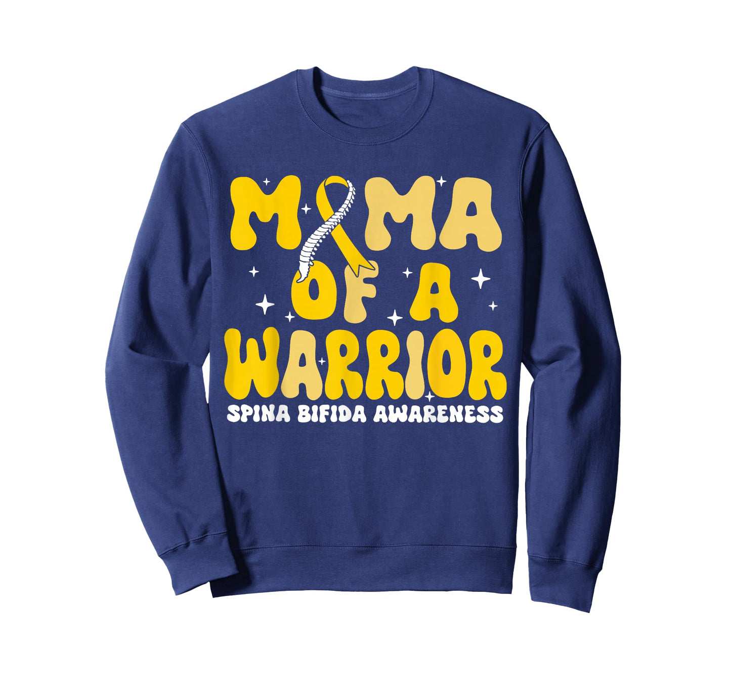 Mama of A Warrior Spina Bifida Awareness Yellow Ribbon T-Shirt