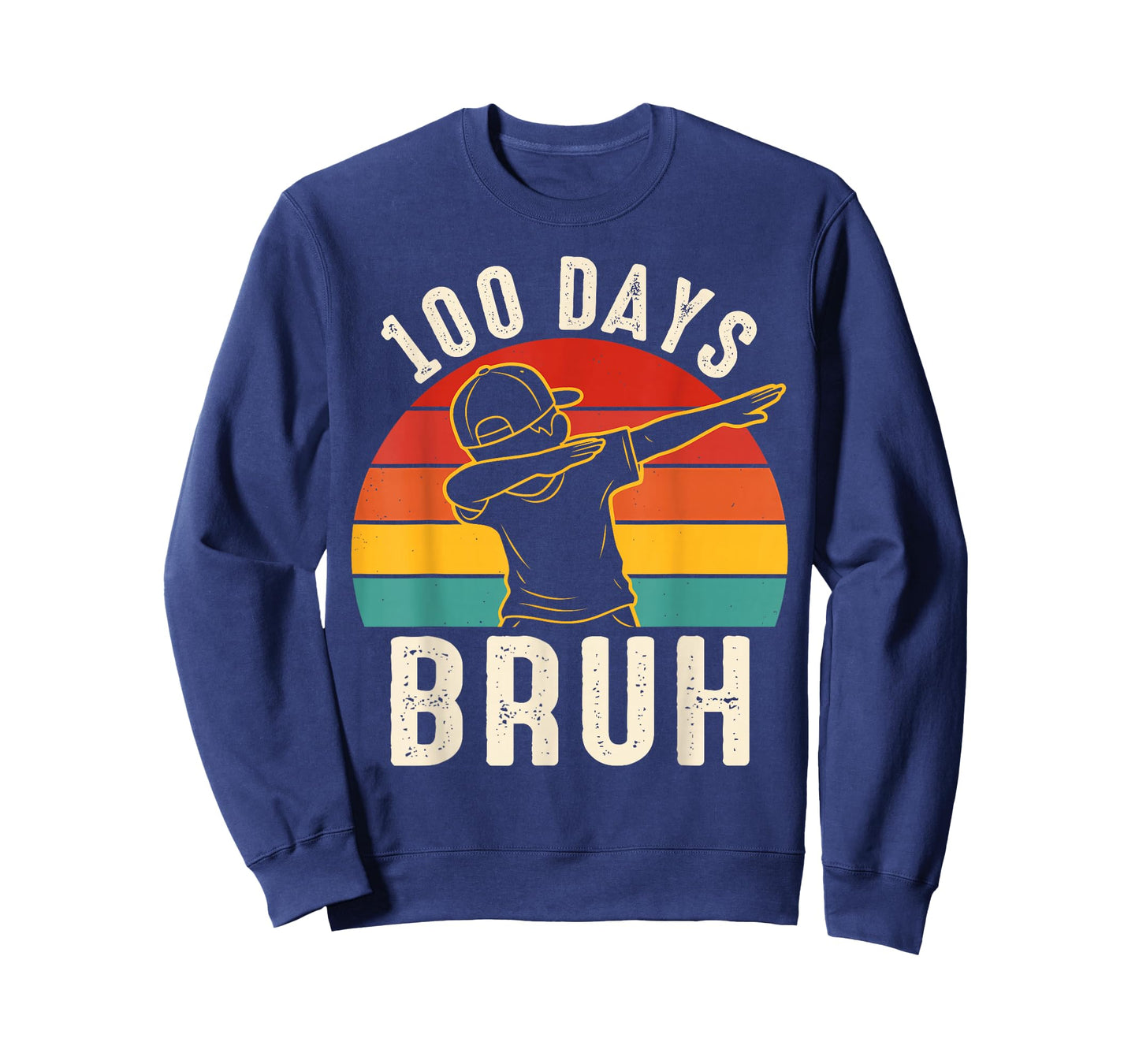 100 Days Bruh Dabbing Boys Funny 100th Day of School Kids T-Shirt