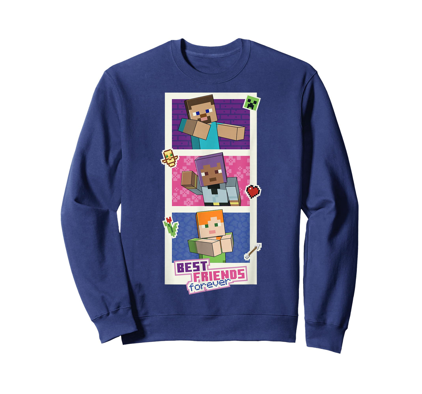 Minecraft Best Friends Forever Pixel Characters T-Shirt