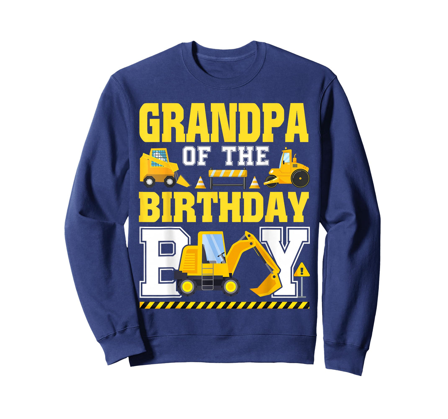 Grandpa of The Birthday Boy Excavator Construction Truck T-Shirt