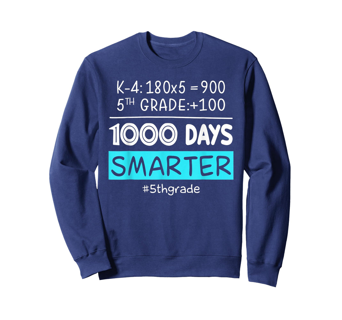 Fifth Grade Teacher 1000 Days Smarter 100th Days of School T-Shirt