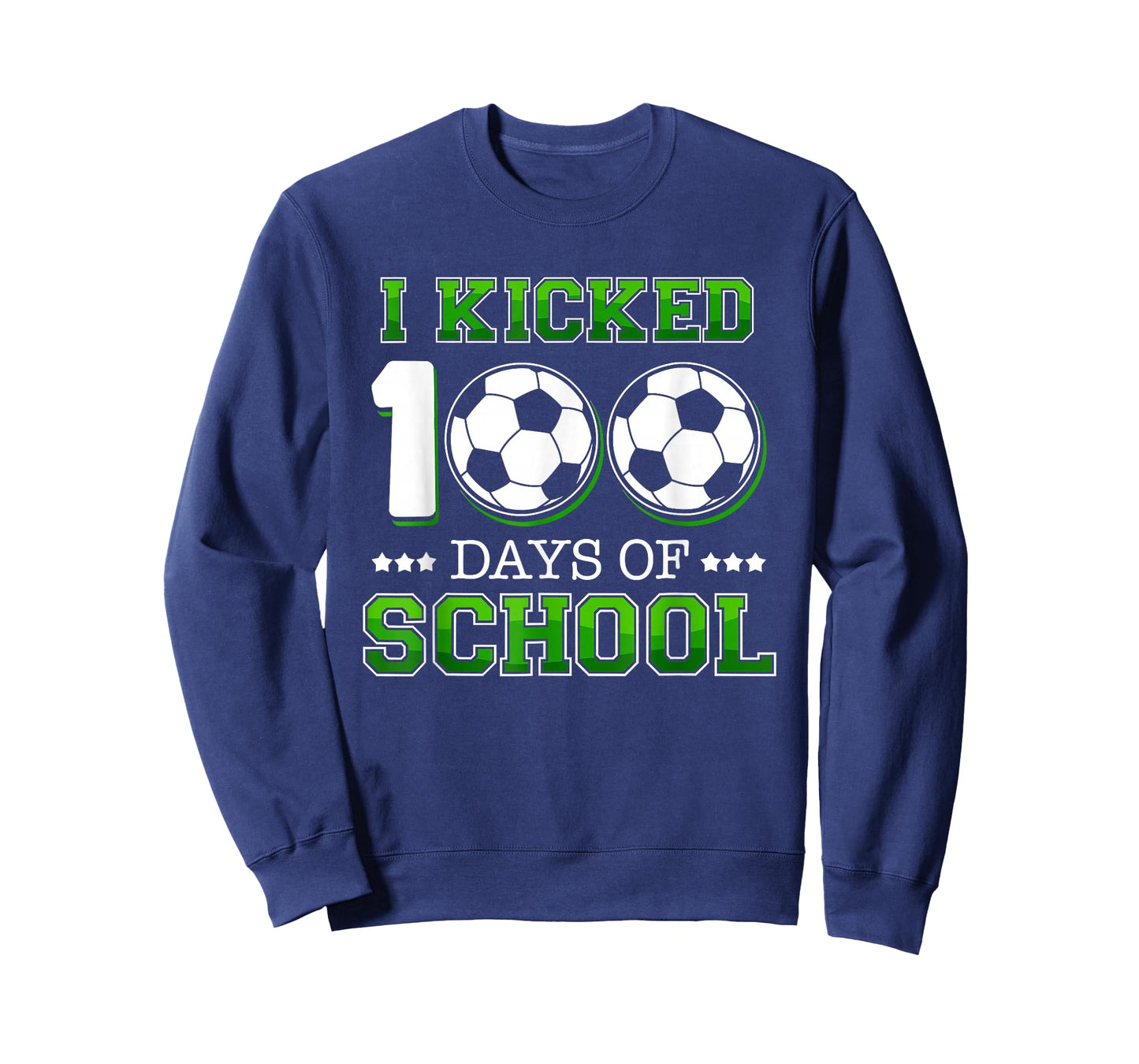 I Kicked 100 Days of School Soccer Sport Boys Kids 100th Day T-Shirt