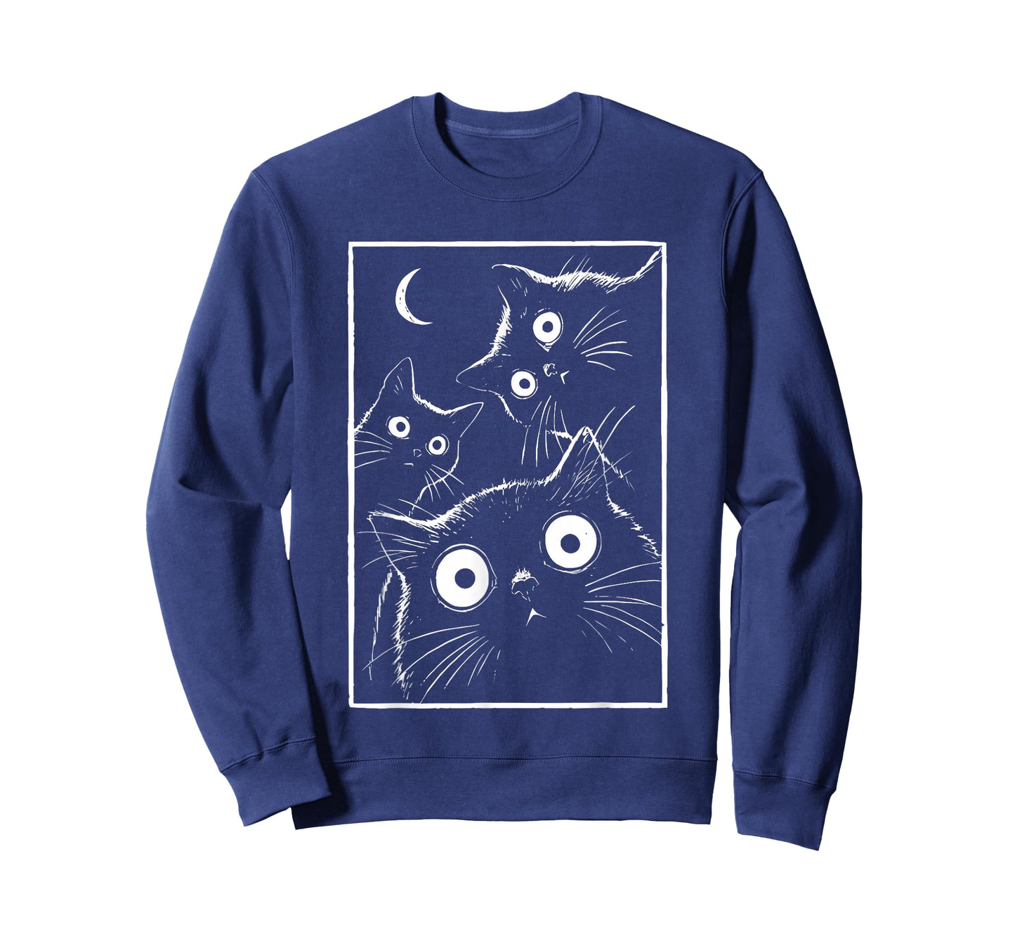 Vintage Black cat Moon T-Shirt