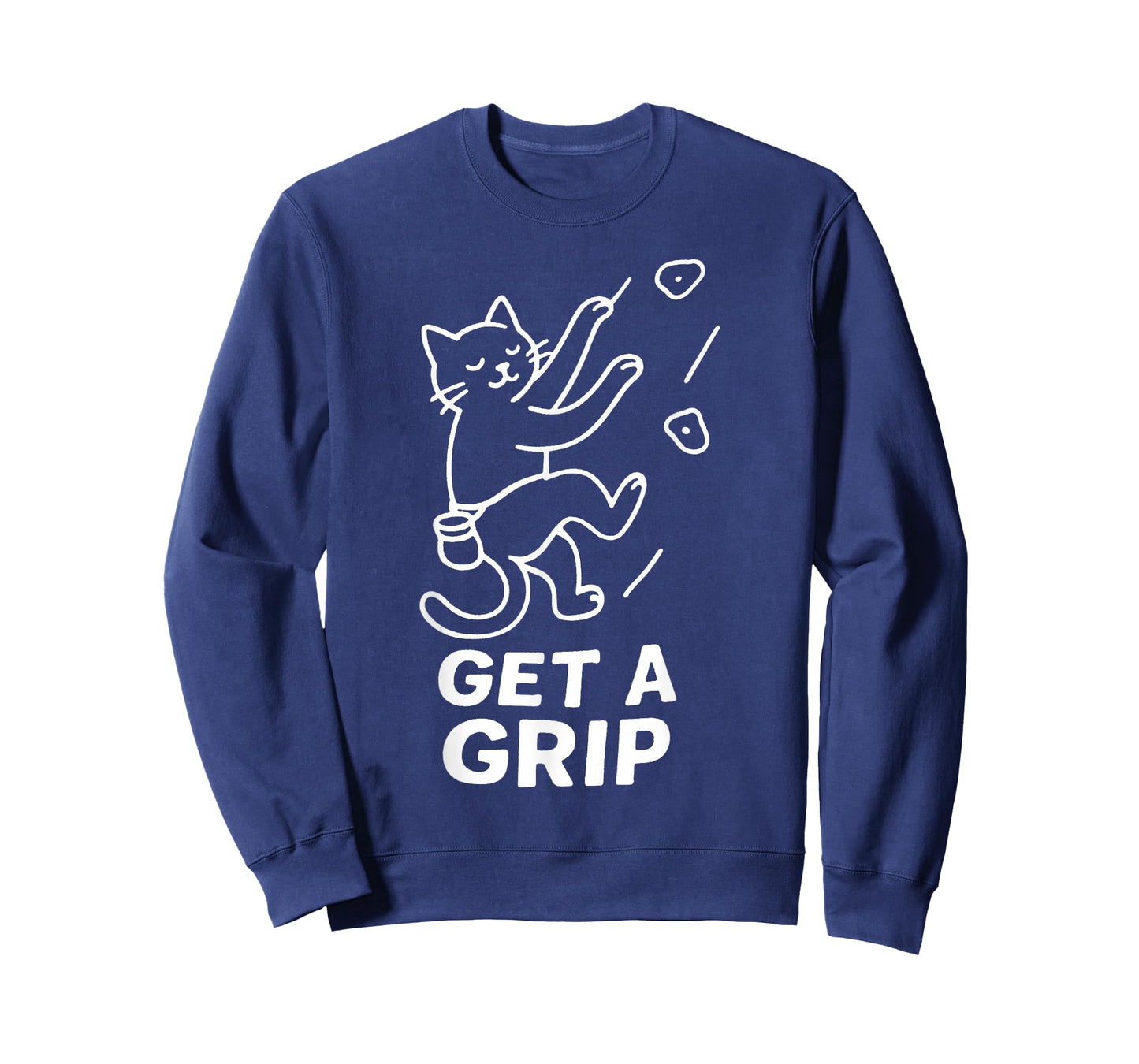 Funny Cat Rock Climbing Get a Grip T-Shirt