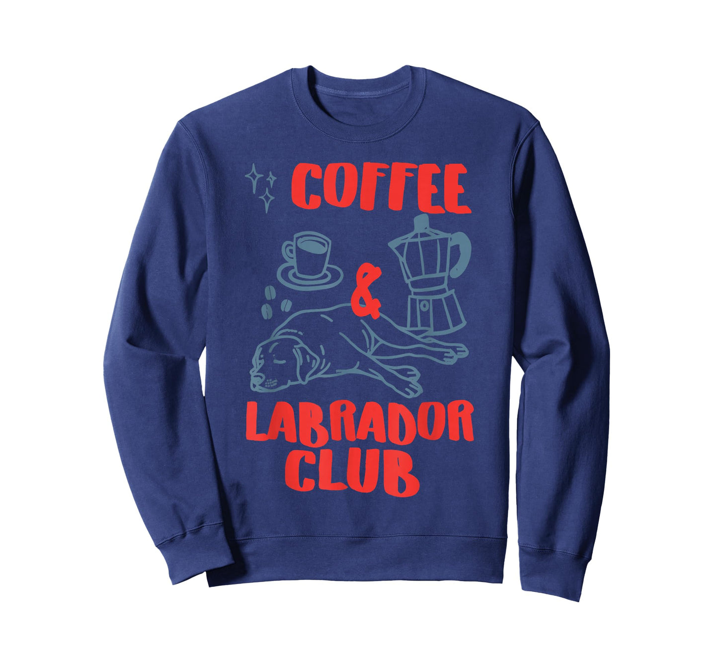 Coffee and Labrador Club Cute Dog Lover Illustration T-Shirt