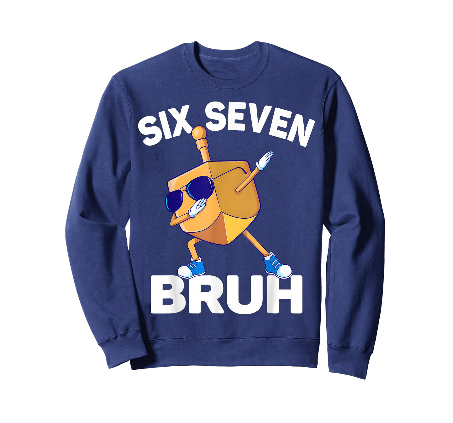 Six Seven Bruh Dabbing Dreidel Hanukkah Chanukah 67 Meme T-Shirt