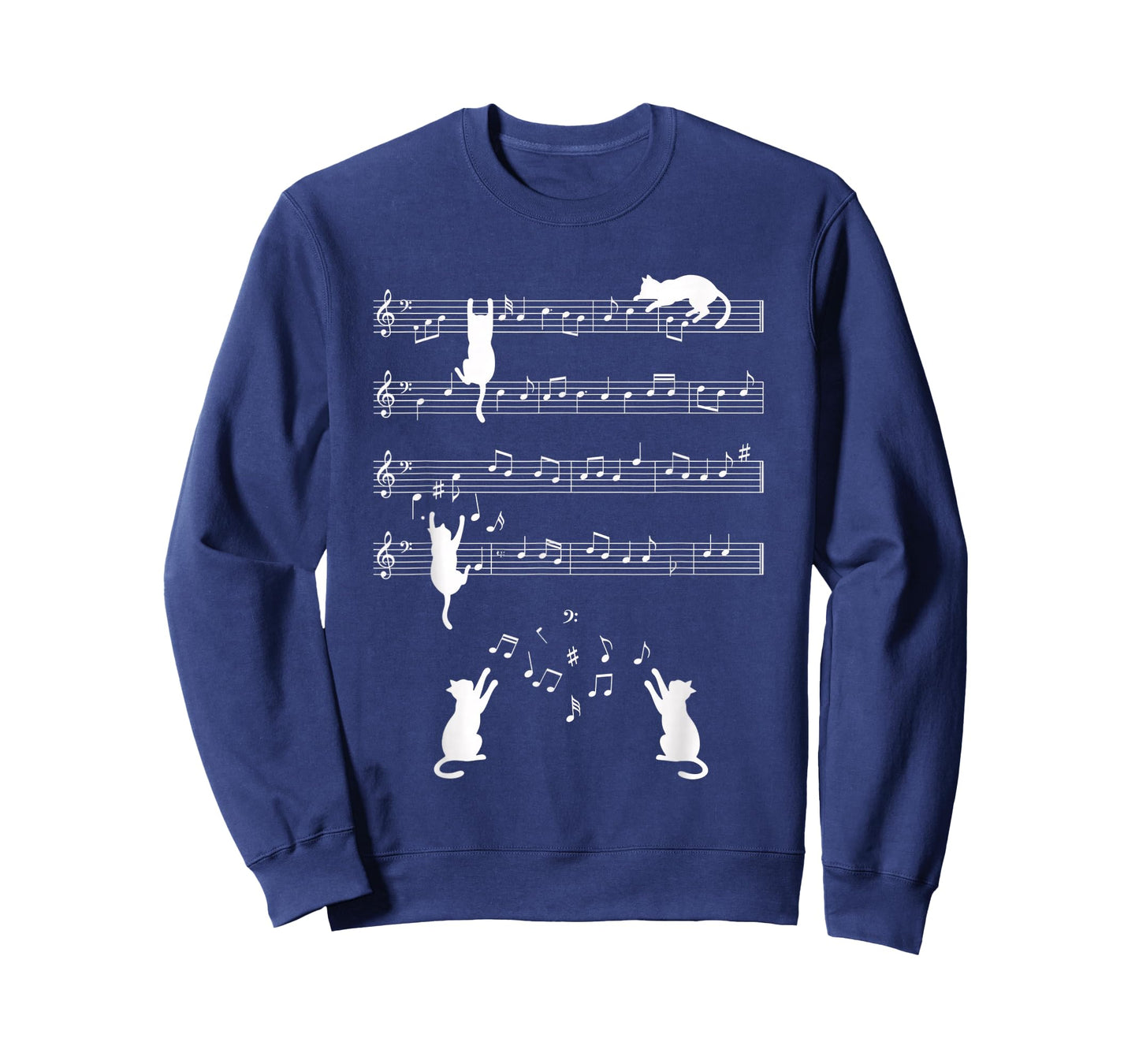 Cat Musical Notes - Cats On Sheet Music Cat Lovers & Mus T-Shirt
