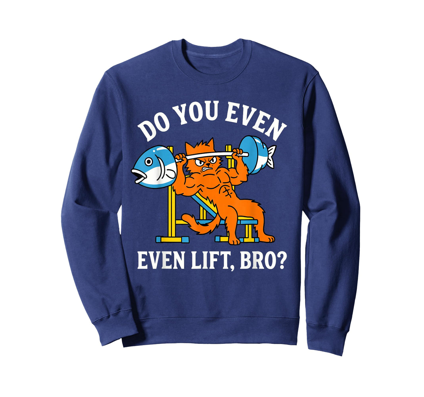Funny Cat Gym Workout Humor Do You Even Lift Bro T-Shirt
