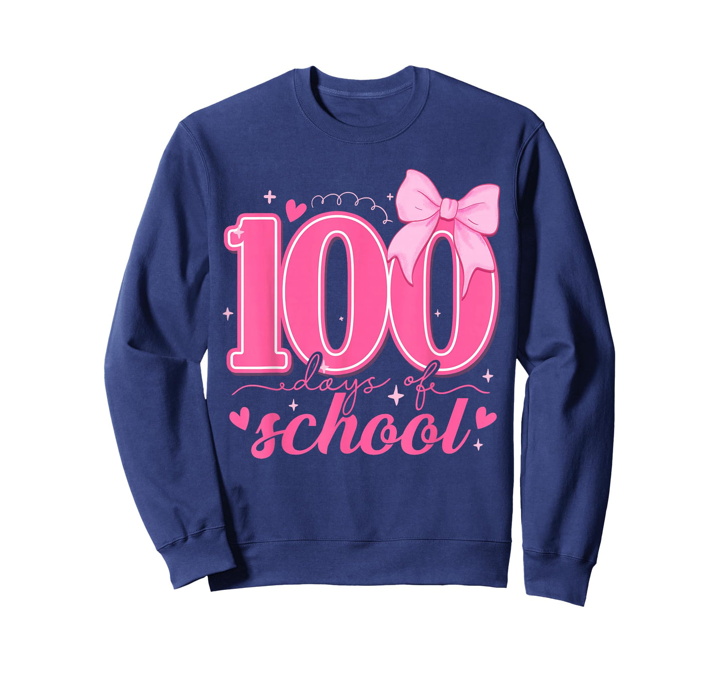 100 Days of School Bow 100th Day of School Teachers Girls T-Shirt
