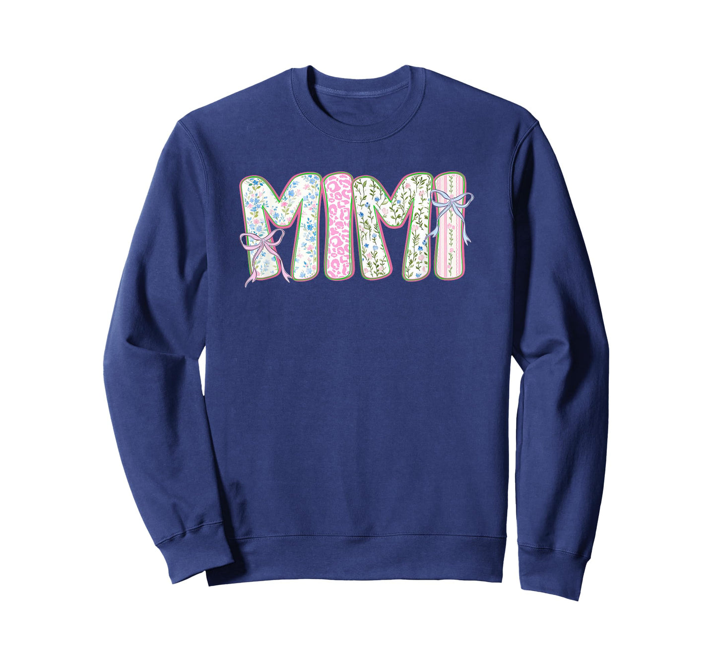 Mimi Floral Coquette Bow Mother's Day Cute Women Grandma T-Shirt
