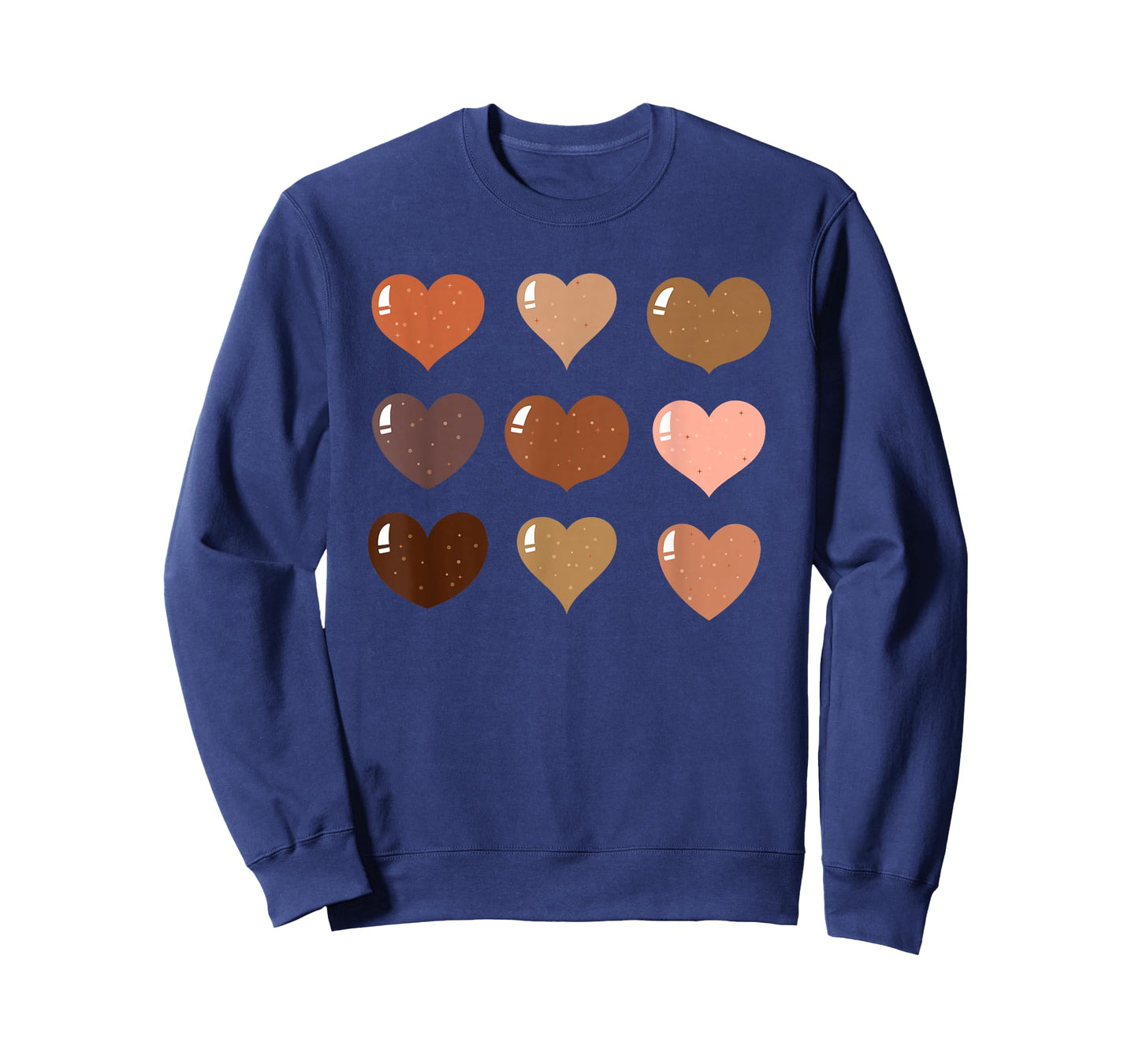 Black History Month Melanin Skin Tone Hearts African Pride T-Shirt
