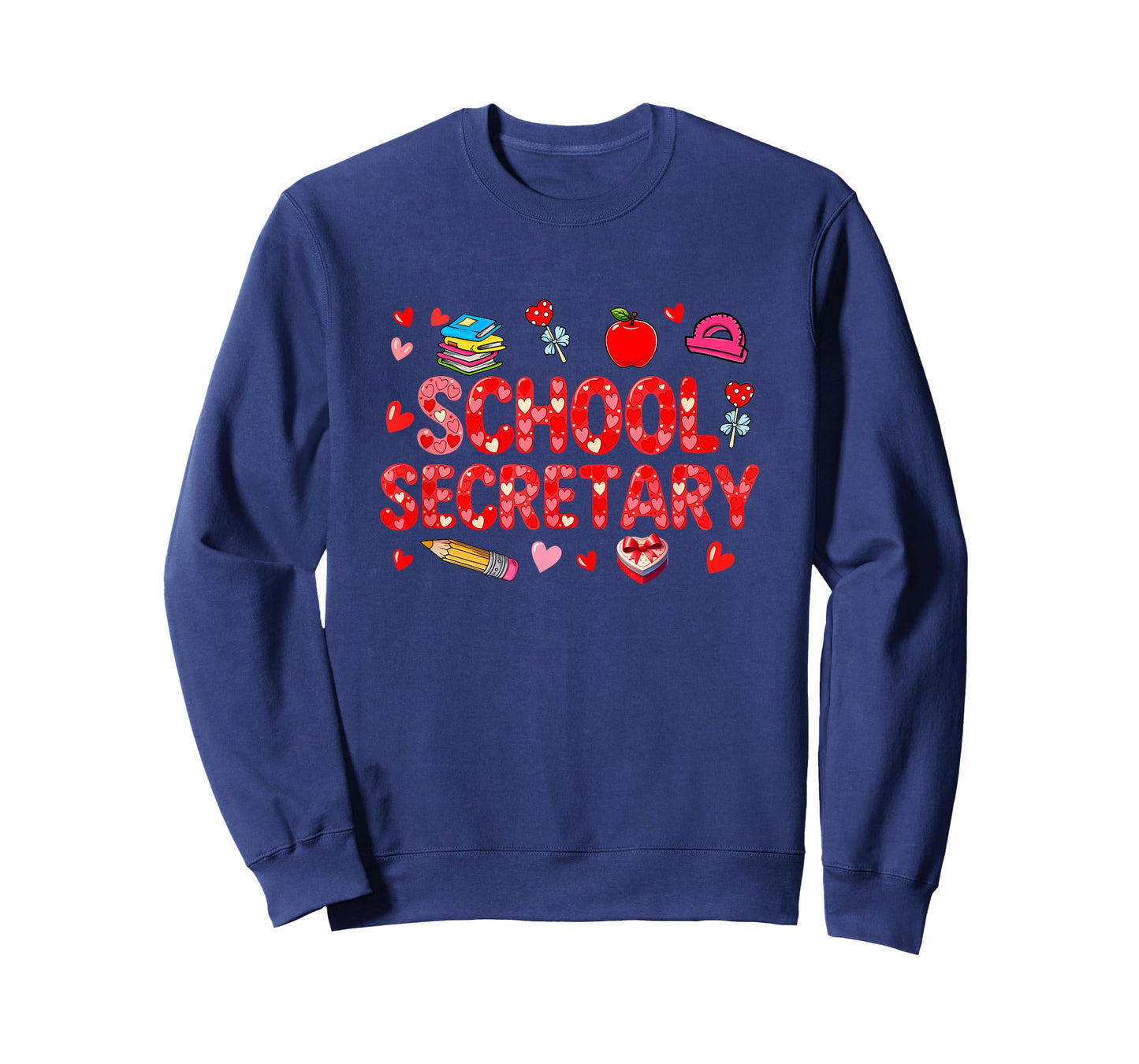 School Secretary Job Tools Valentine Hearts Matching Women T-Shirt