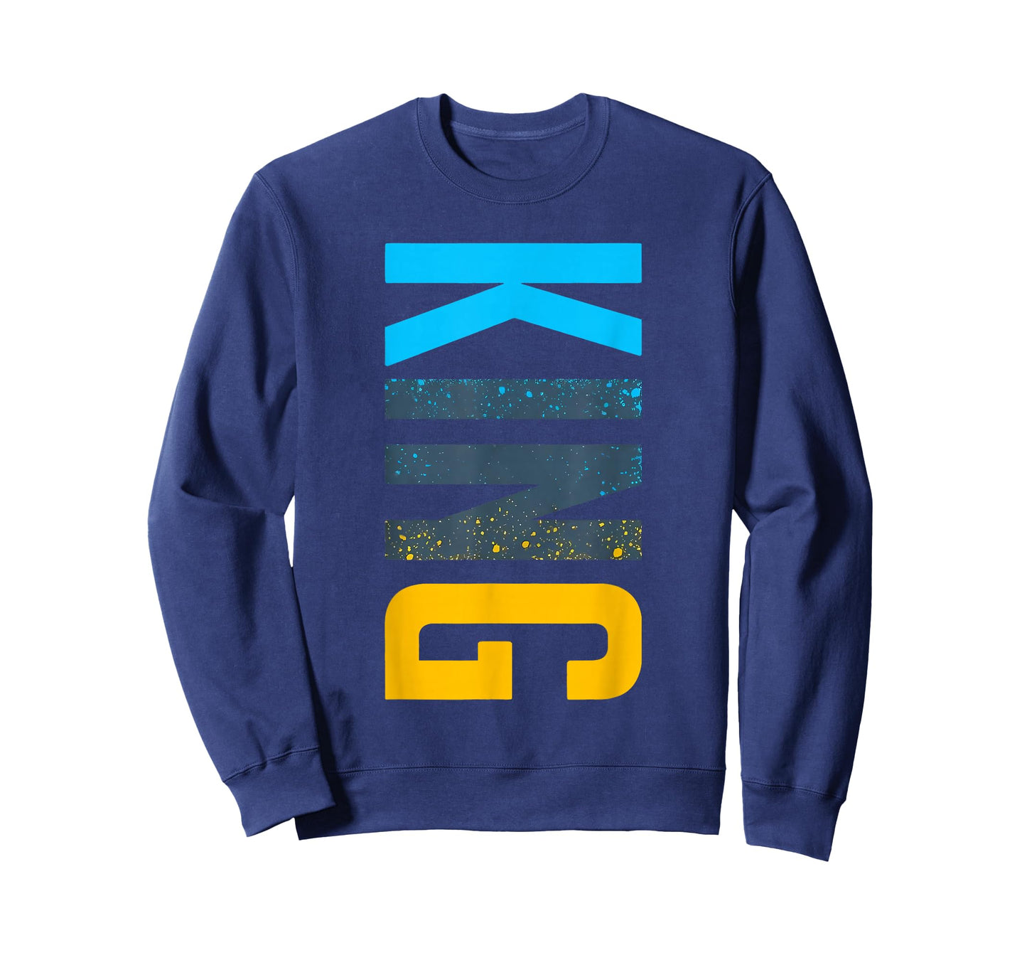 King Vertical Streetwear Matching Gamma Blue T-Shirt