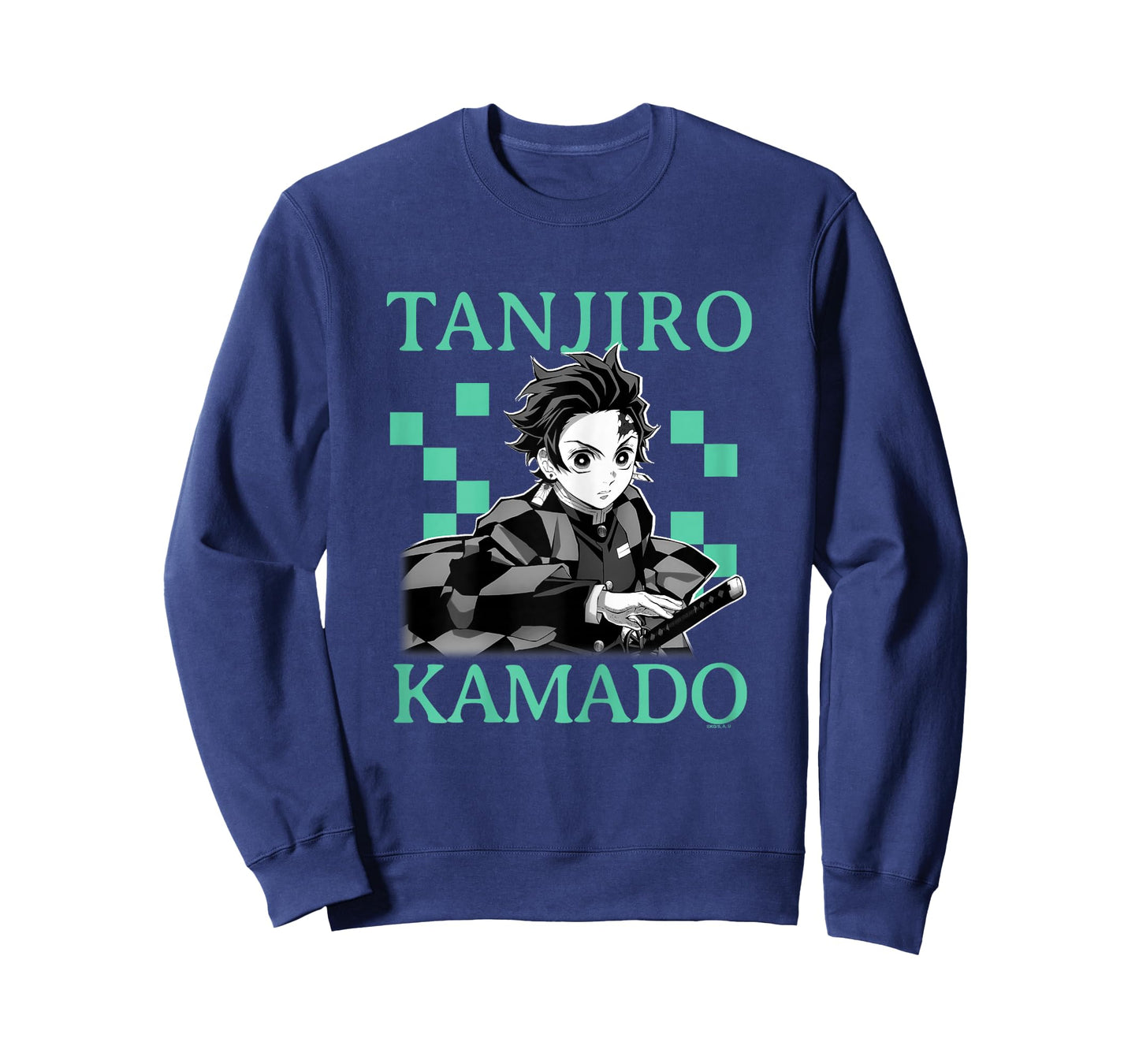 Demon Slayer: Kimetsu no Yaiba Tanjiro Green Checkered T-Shirt