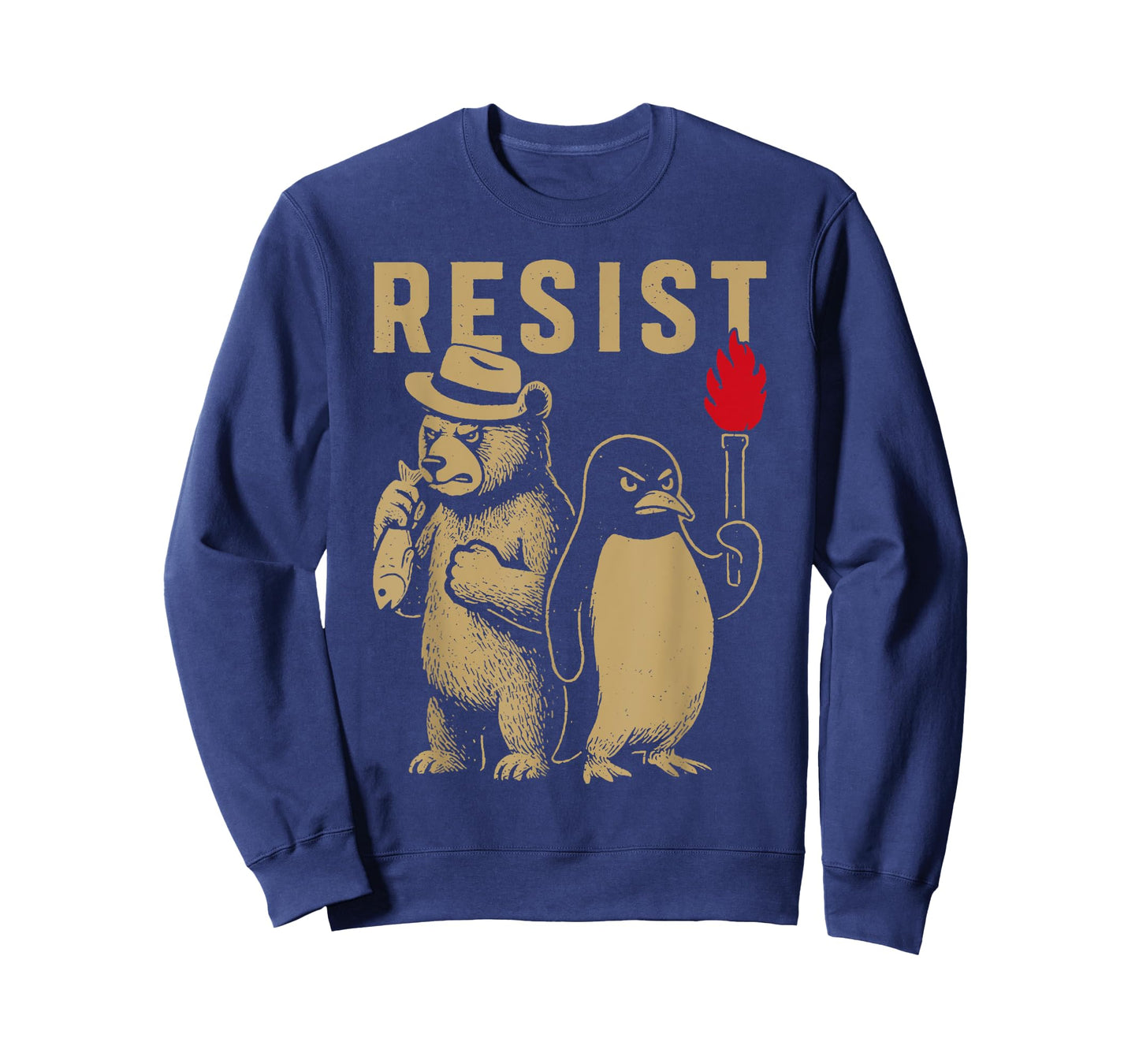 Resist Penguins And Bear Graphic We Stand With Penguins T-Shirt