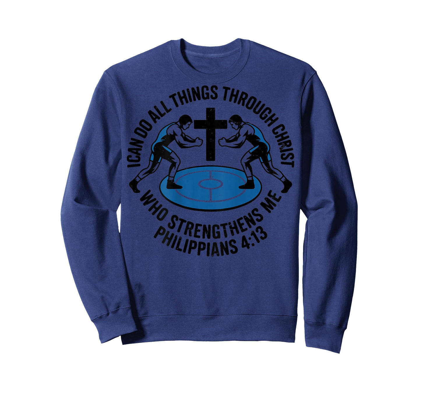 Youth Wrestling Christian Jesus I Can Do All Things Wrestler T-Shirt