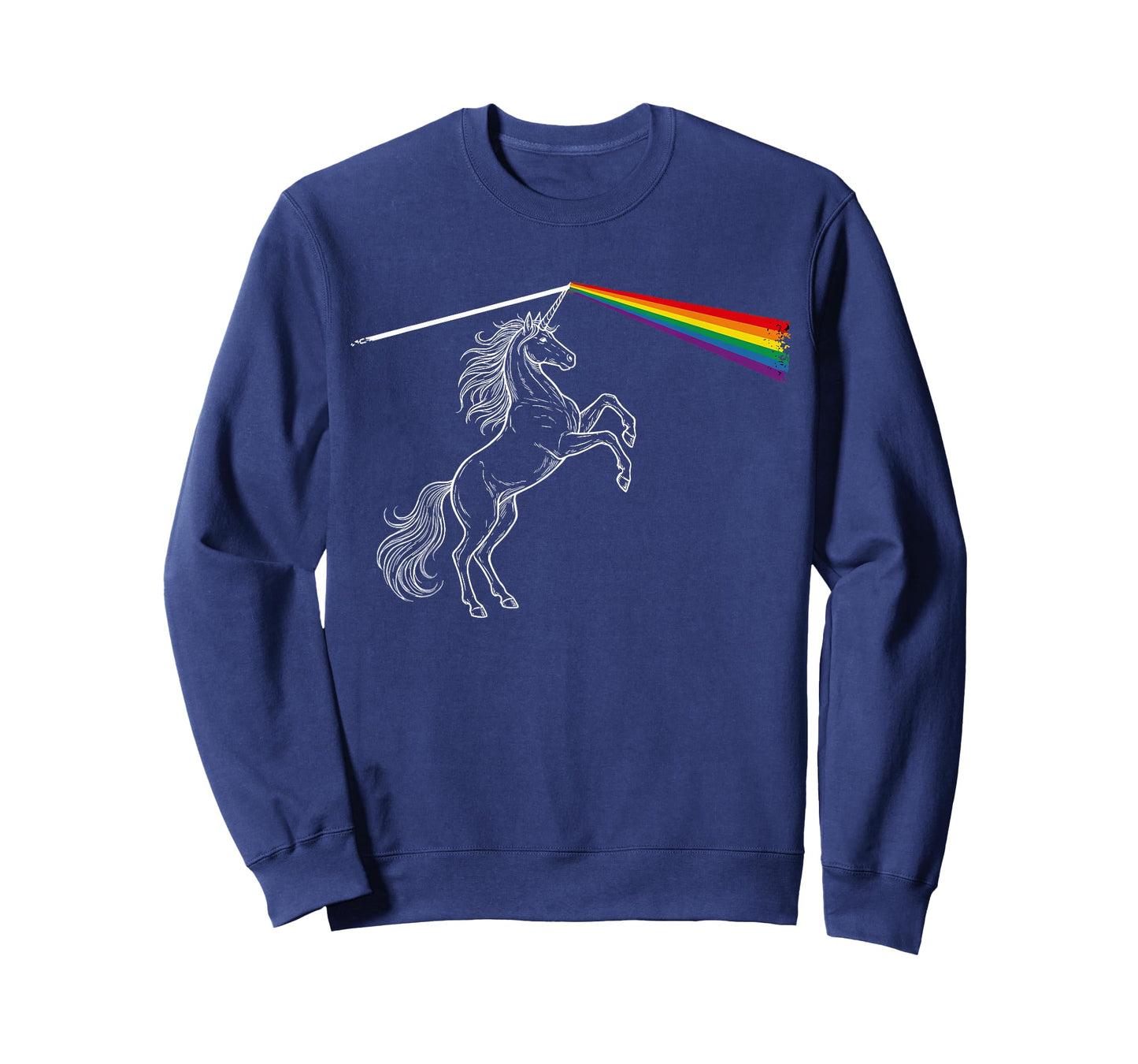 Playing with Light Unicorn Rainbow Men Kids Women T-Shirt