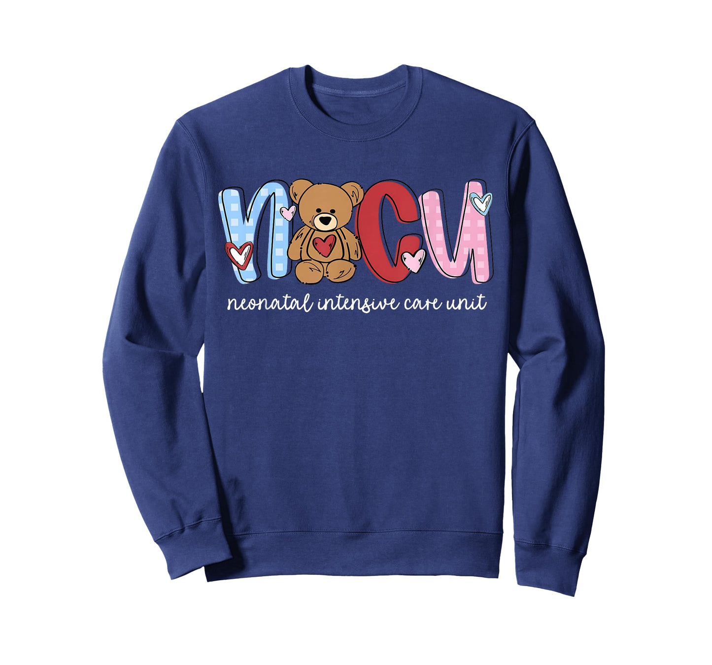 NICU Nurse Valentine Cute Bear Nursing Valentines Day T-Shirt
