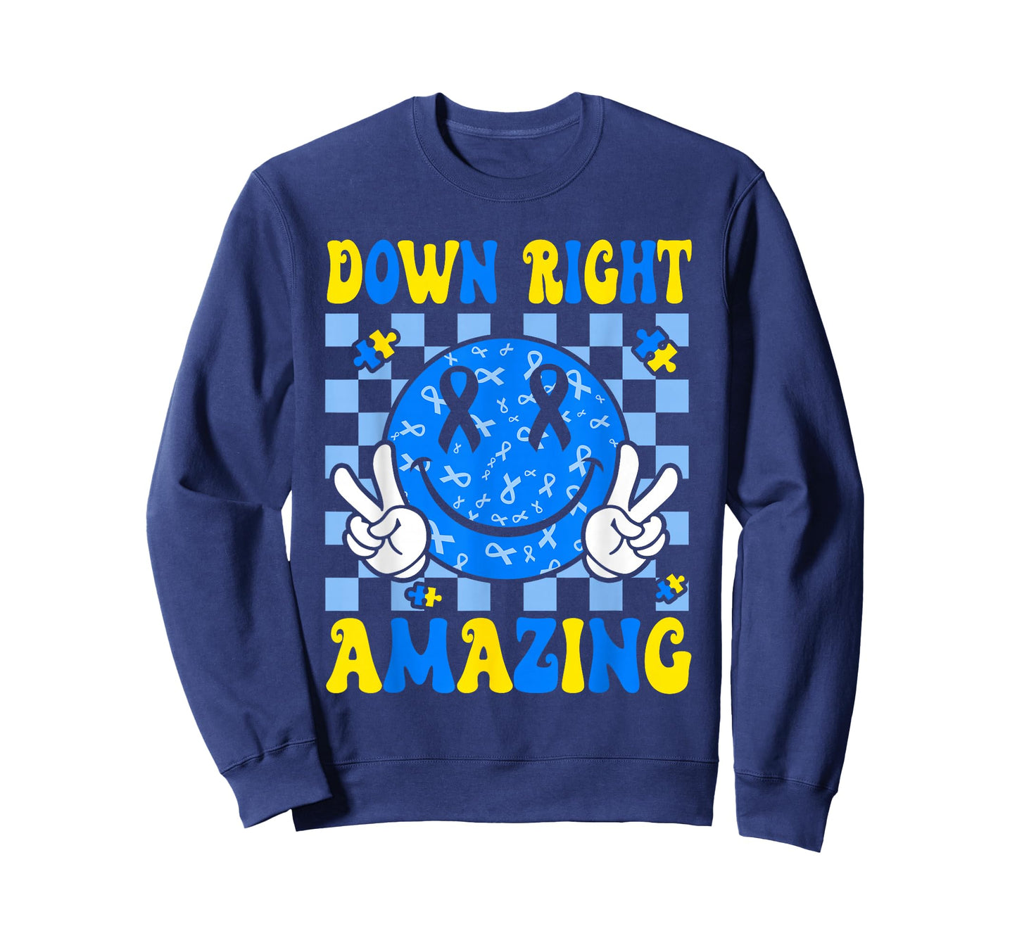 Down Right Amazing Smile Face Down Syndrome Awareness Kids T-Shirt