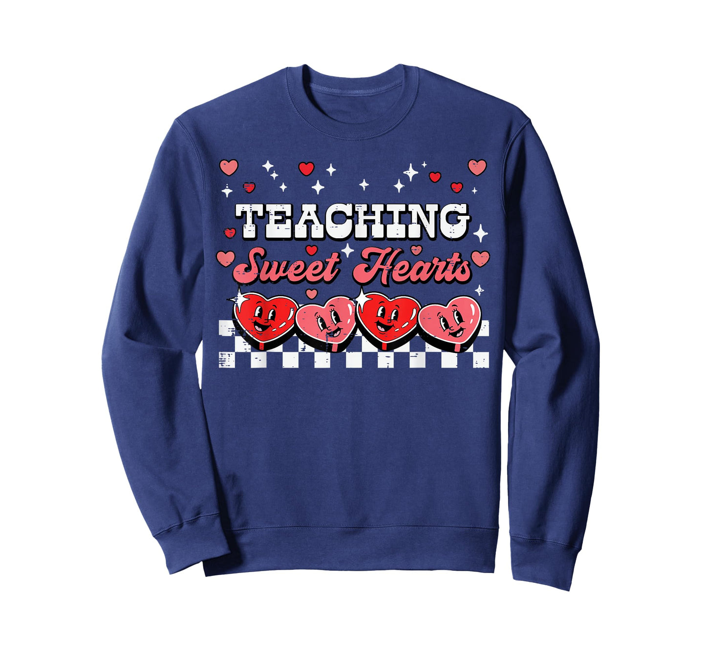Valentines Day Teacher Teaching Sweethearts Retro Women Men T-Shirt