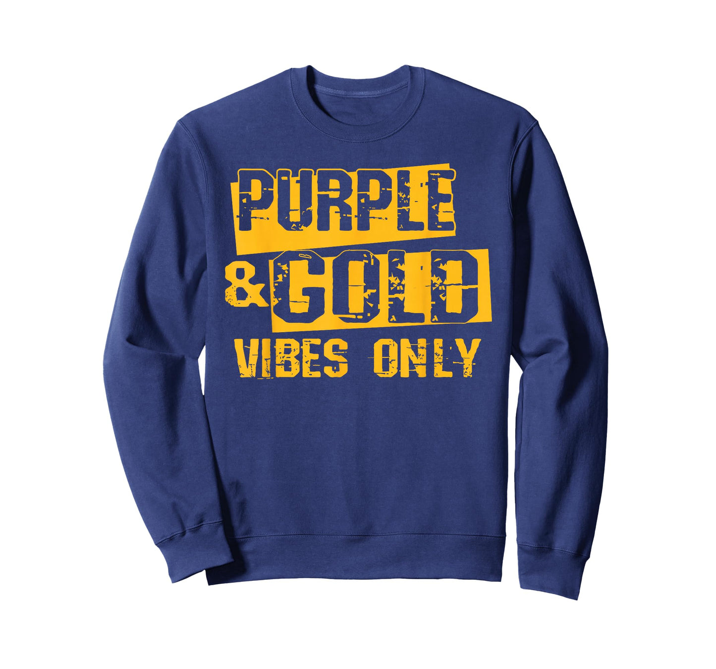 Purple and Gold Game Day Team Spirit High School Football T-Shirt