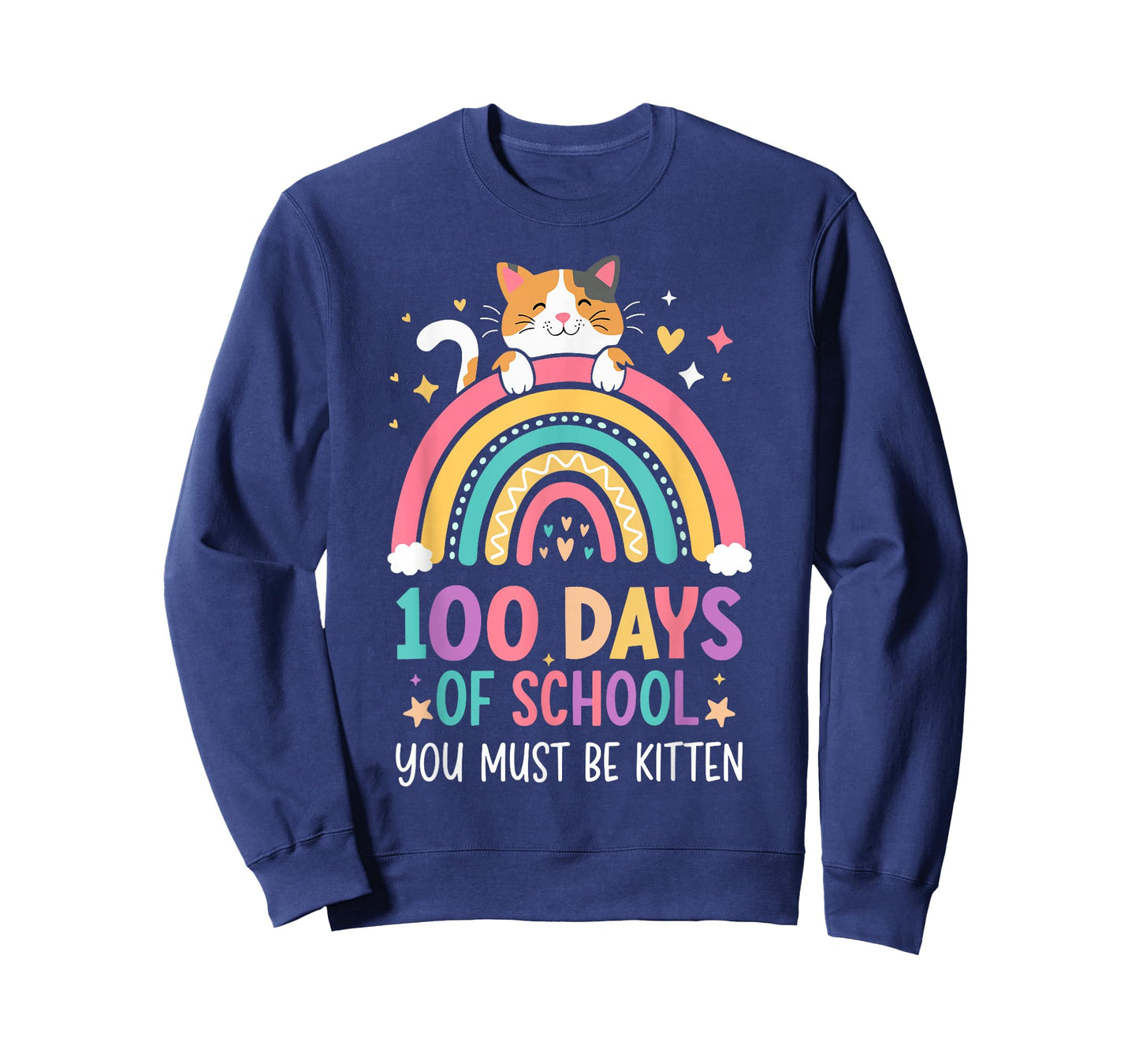 Girl 100 Day of School Cat for Girls 100th Day of School Kid T-Shirt