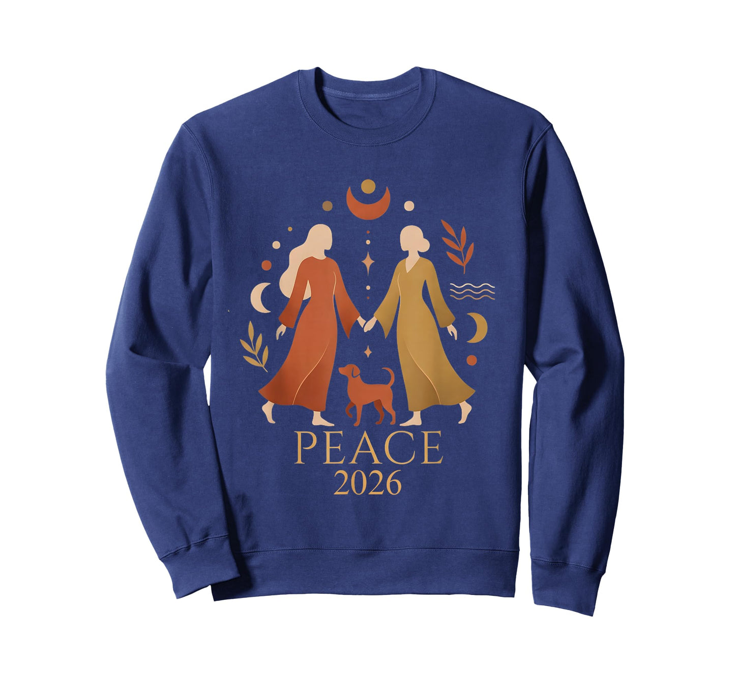 Walk Peace 2026 World Peace Women Monks Aloka Dog Spiritual T-Shirt