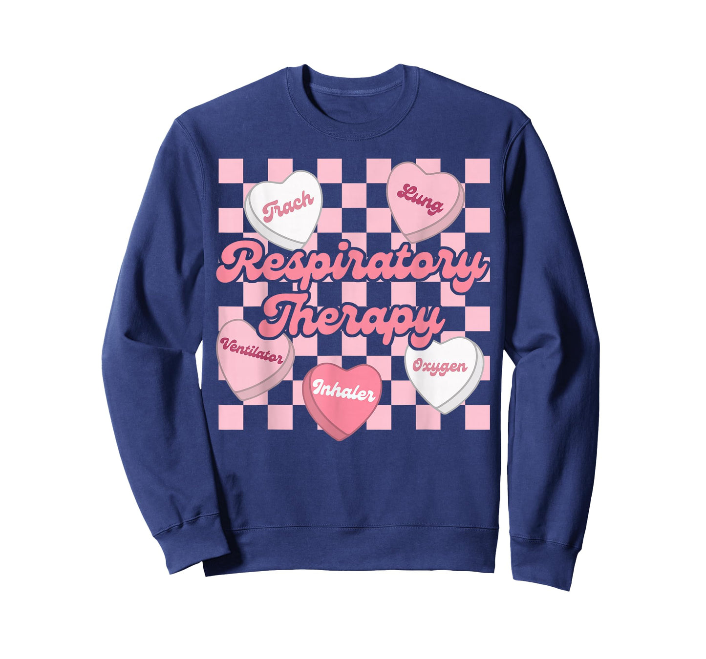 Retro Respiratory Therapy Candy Heart Valentine Day RT Nurse T-Shirt