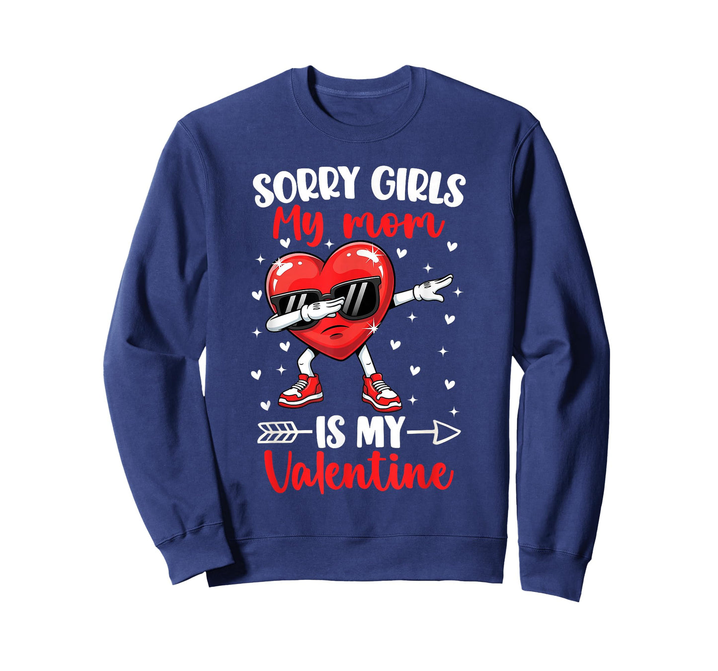 Sorry Girls My Mom is My Valentine Boys Cool Heart Dabbing T-Shirt