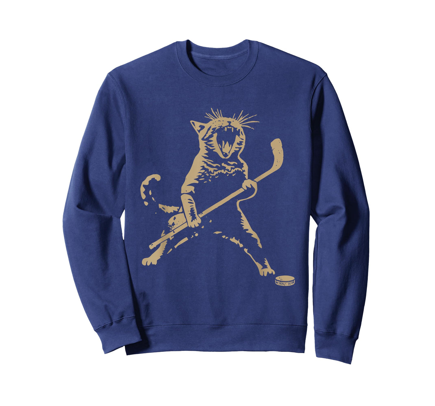Cute Cat Playing Ice Hockey Lover Player Funny T-Shirt
