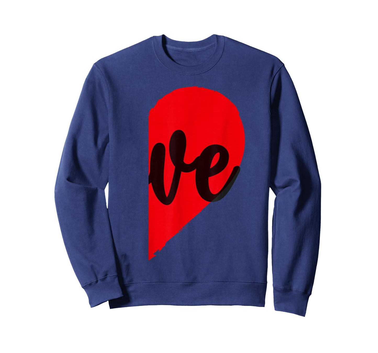 Couple Half Heart Love Funny Valentines Day Women Men Adult T-Shirt