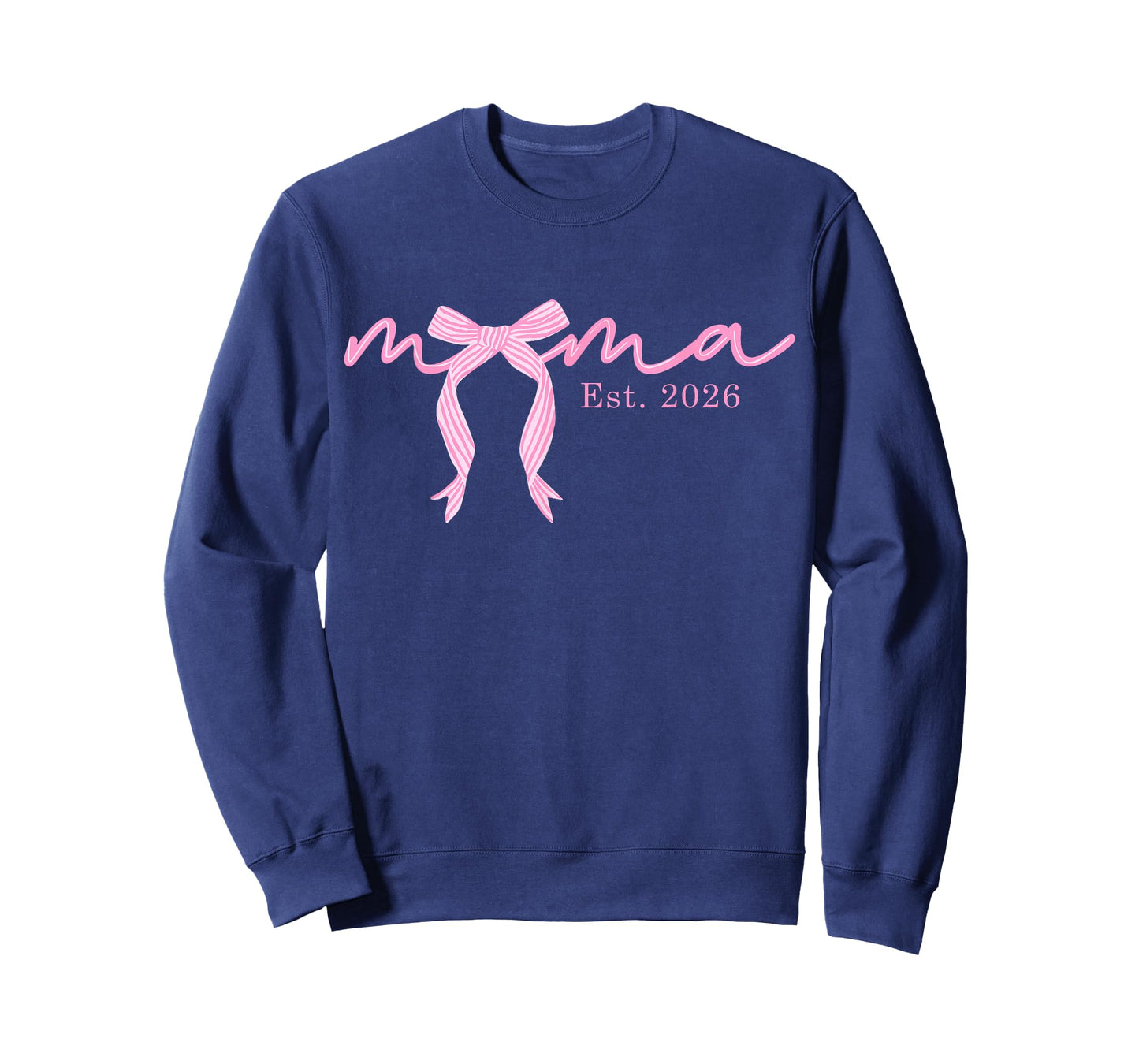 Mama Est 2026 Coquette Bow First Time Mother's Day Mom to Be T-Shirt
