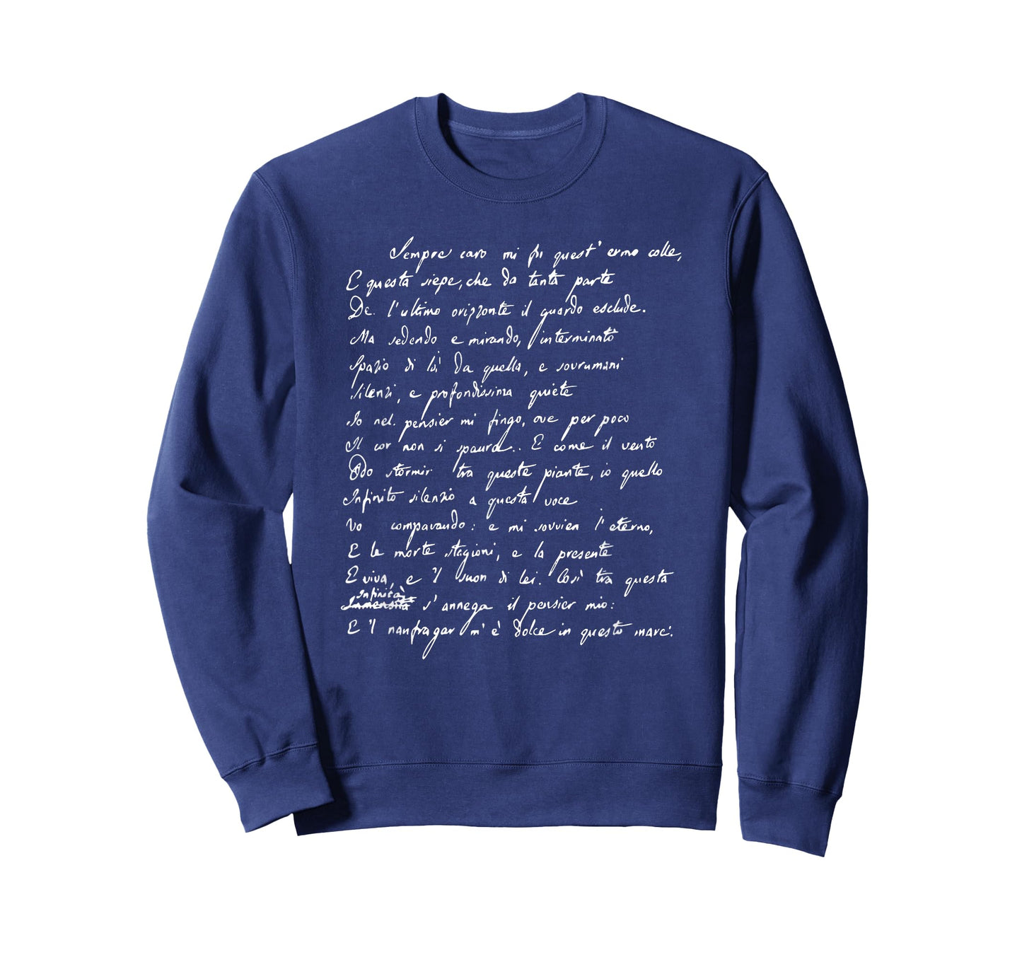 Poetry Giacomo Leopardi Poem L'Infinito Italian Poet T-Shirt