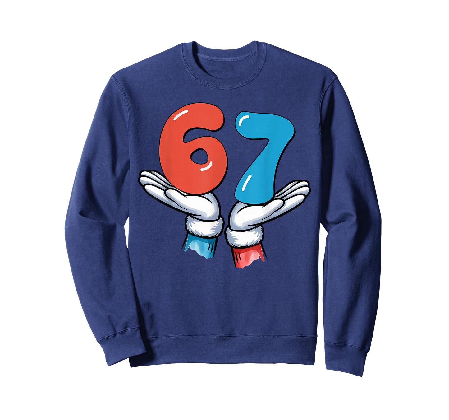 67 Six Seven Meme Gen Alpha Slang 6 7 Hands Funny T-Shirt
