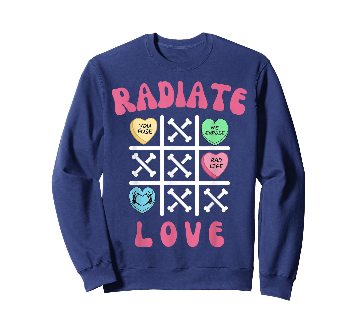 Radiate Love Radiation Therapist Valentines MRI Radiology T-Shirt