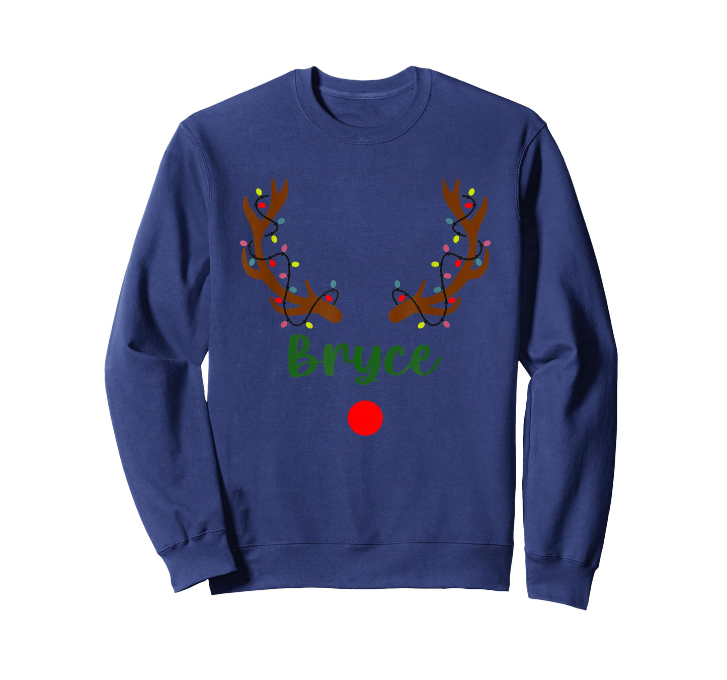 Bryce Reindeer Antlers Christmas Lights Cute T-Shirt